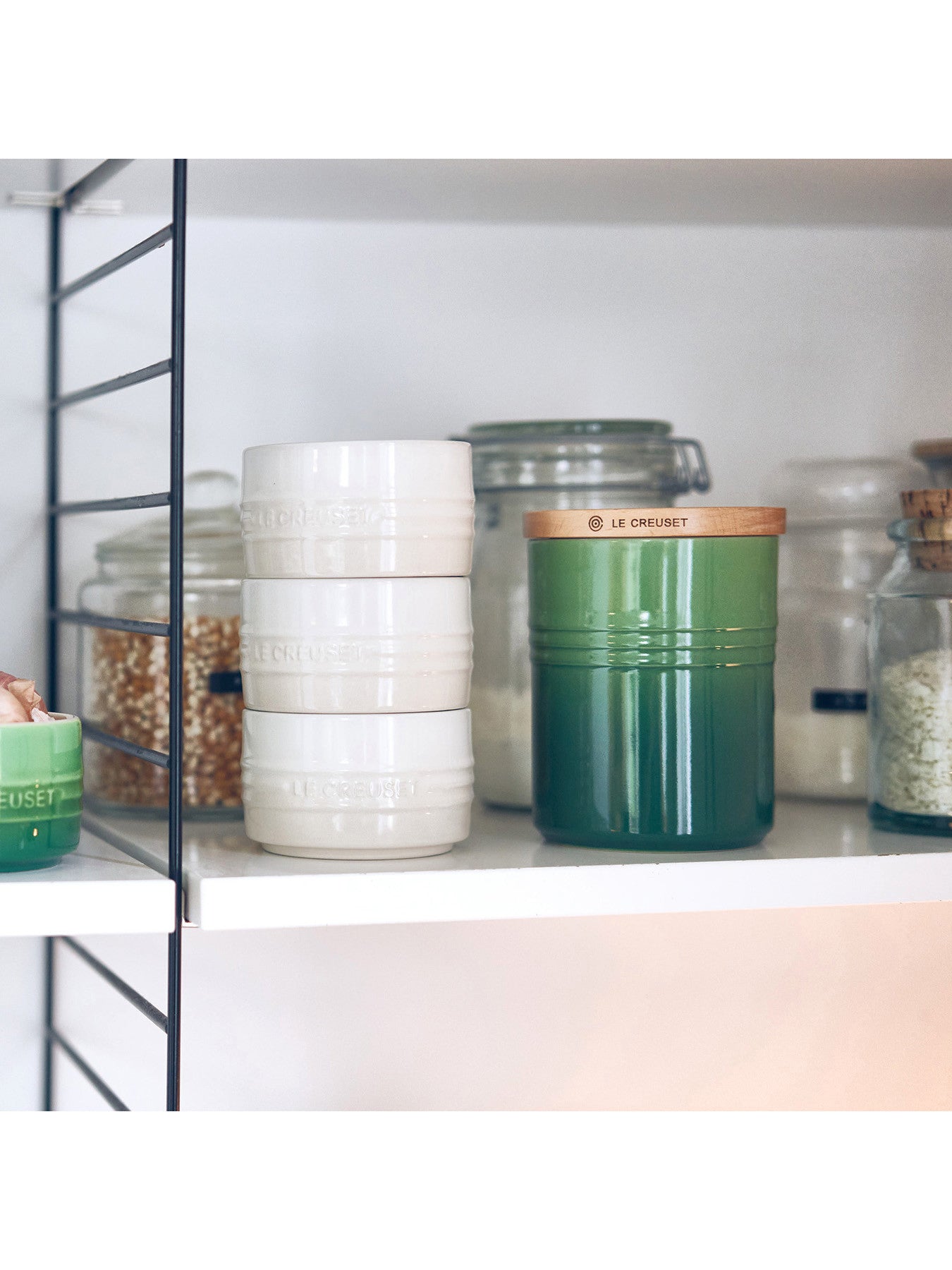 Stoneware Medium Storage Jar Bamboo