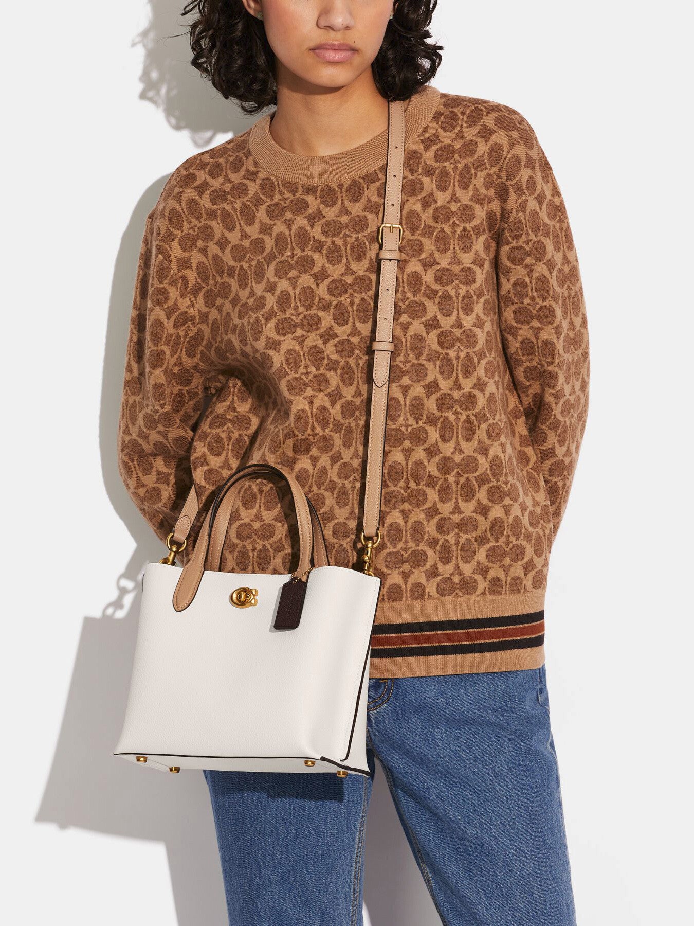 Willow Tote 24 In Colorblock Chalk Multi