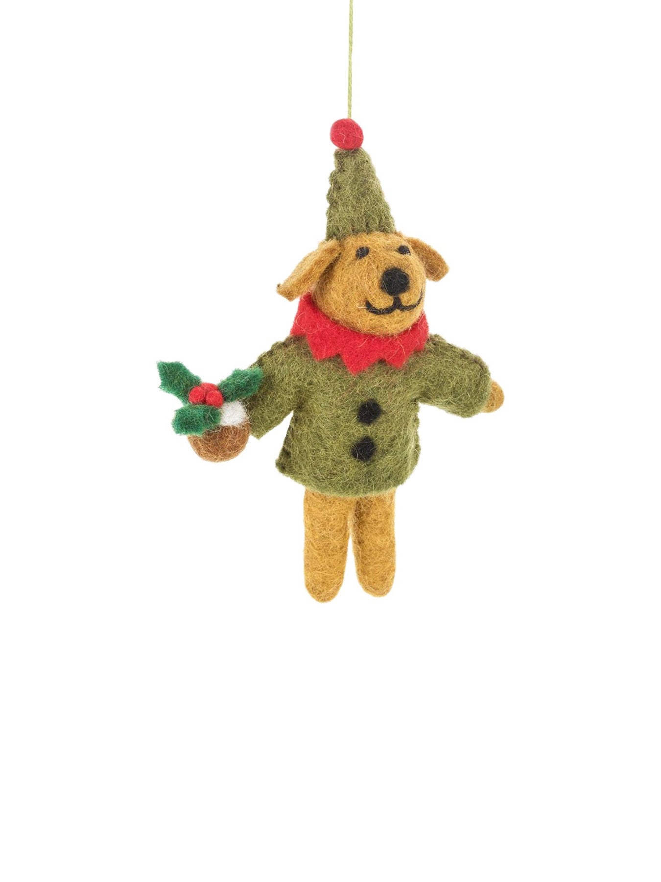 Bernard the Dog Felt Christmas Tree Hanging Decoration