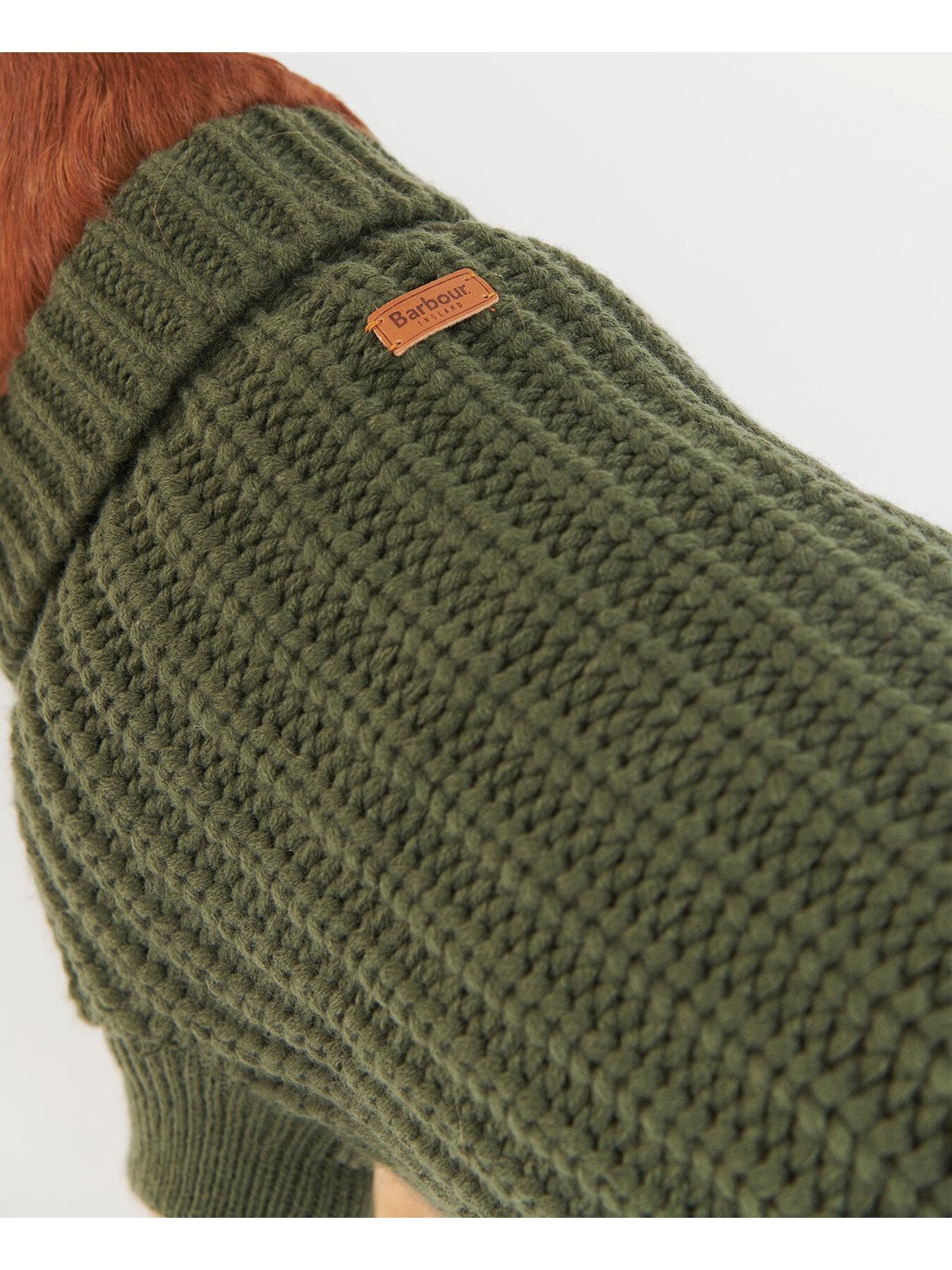 Saltburn Dog Jumper Olive Medium