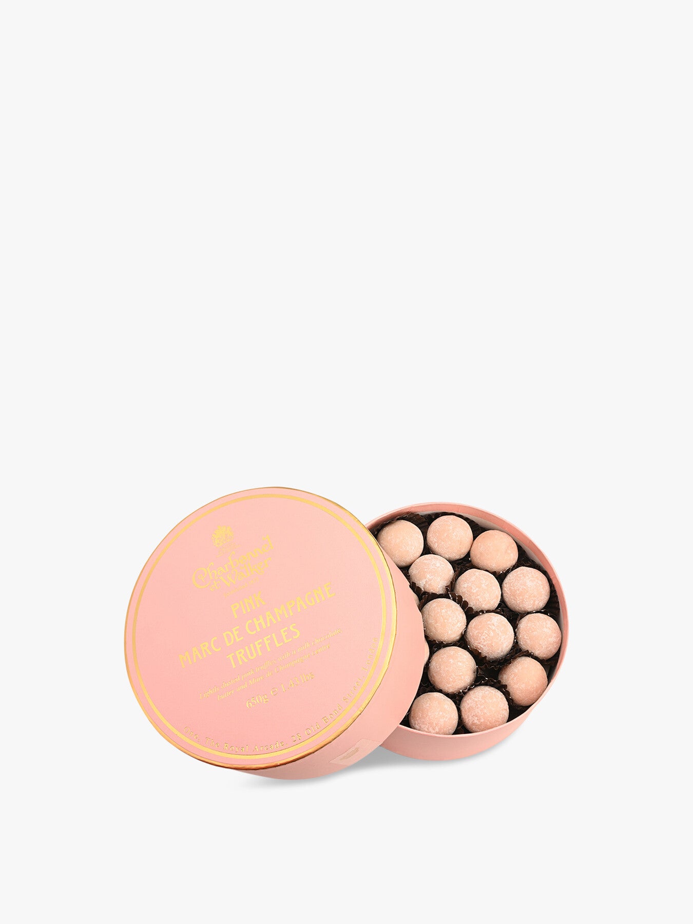 Large Pink Marc de Champagne Truffles 650g