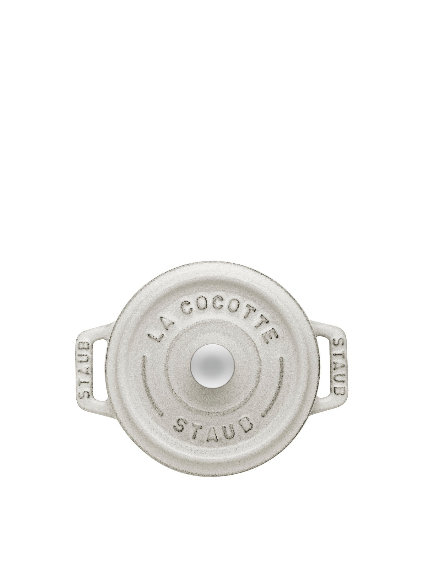 Round Cast Iron Mini Cocotte White Truffle 10cm