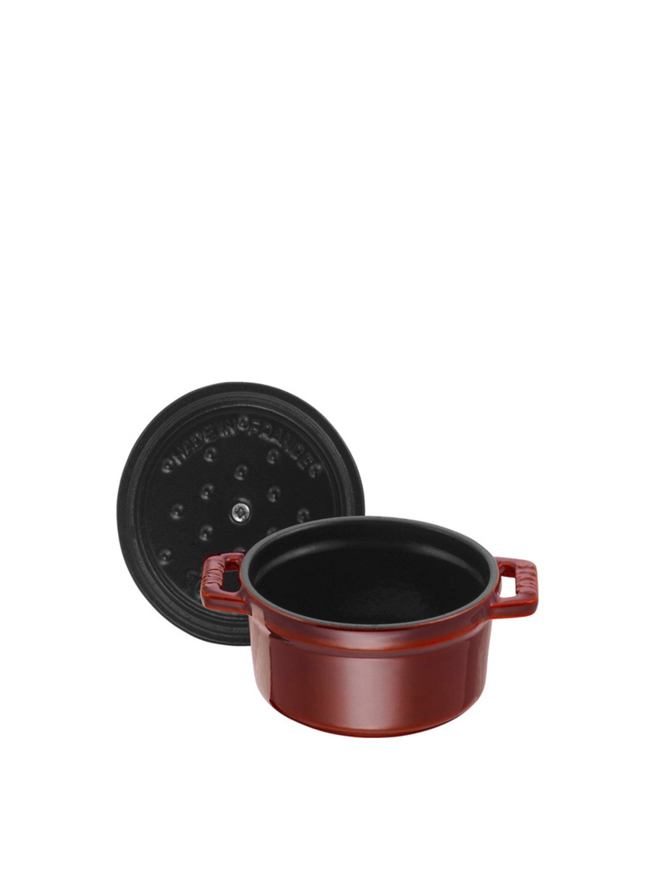 Round Cast Iron Mini Cocotte Grenadine Red 10cm