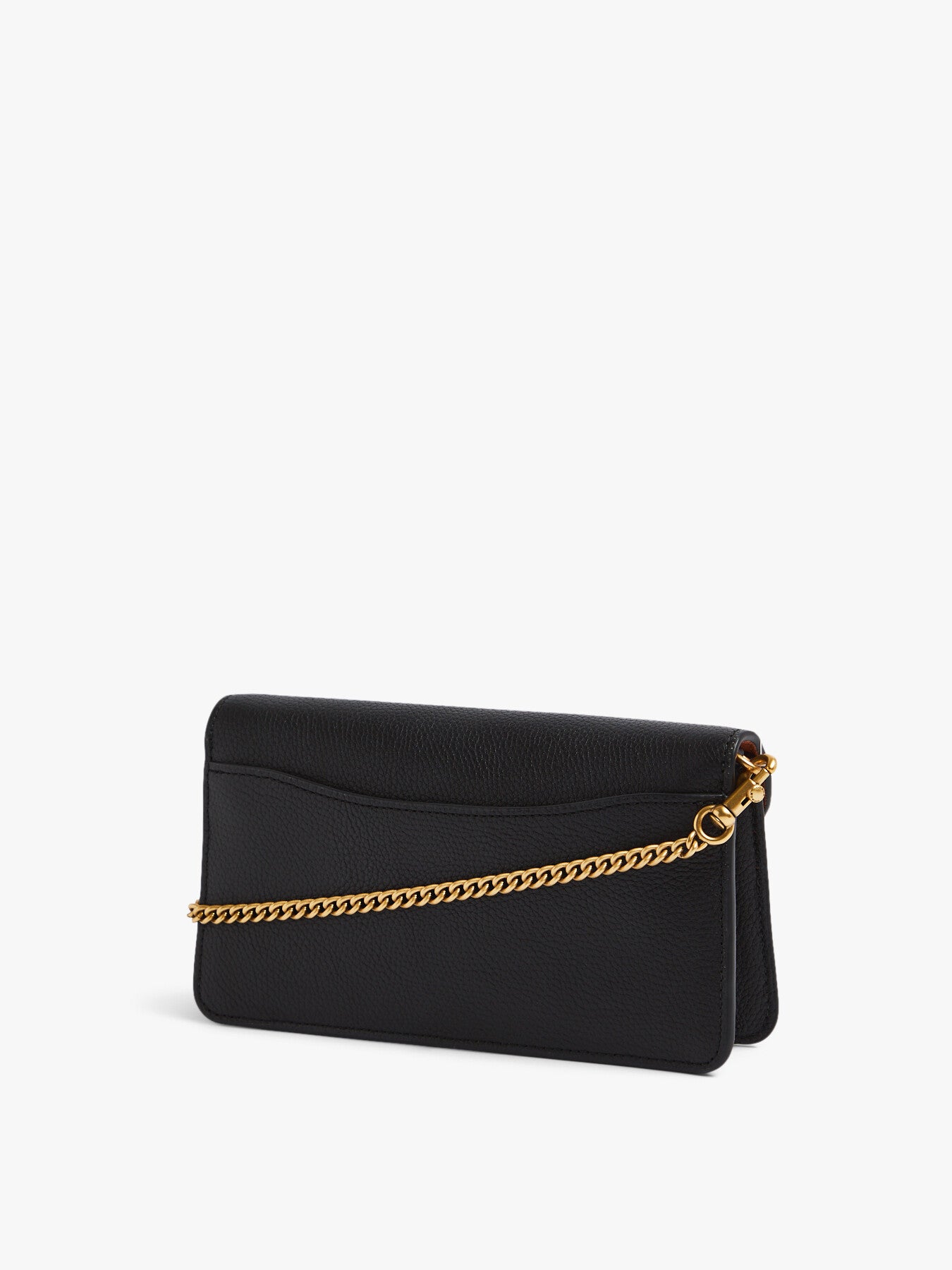 Coach Tabby Chain Leather Crossbody Clutch Bag Black