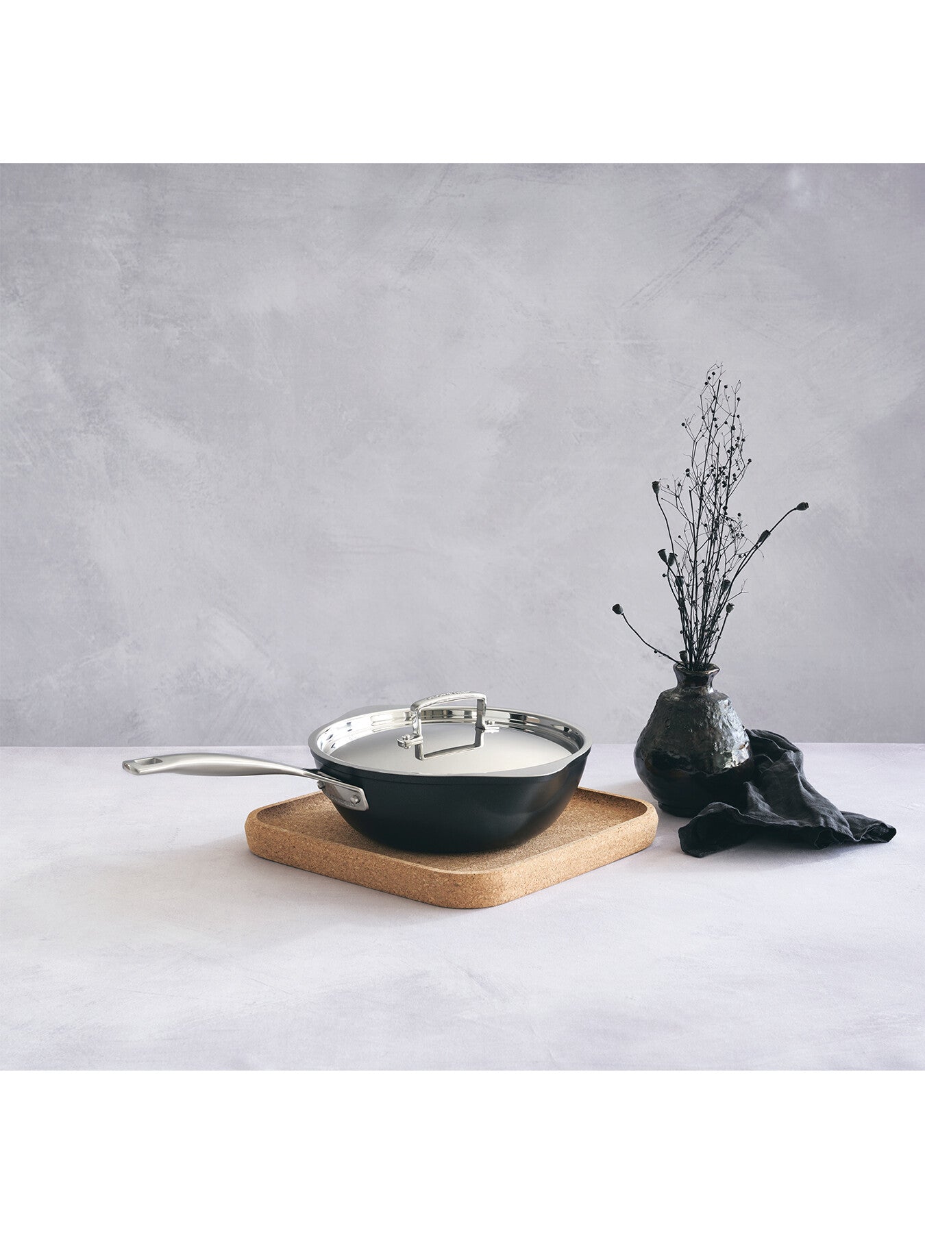 Toughened Non-Stick Chefs Pan with Pour Spout 24cm