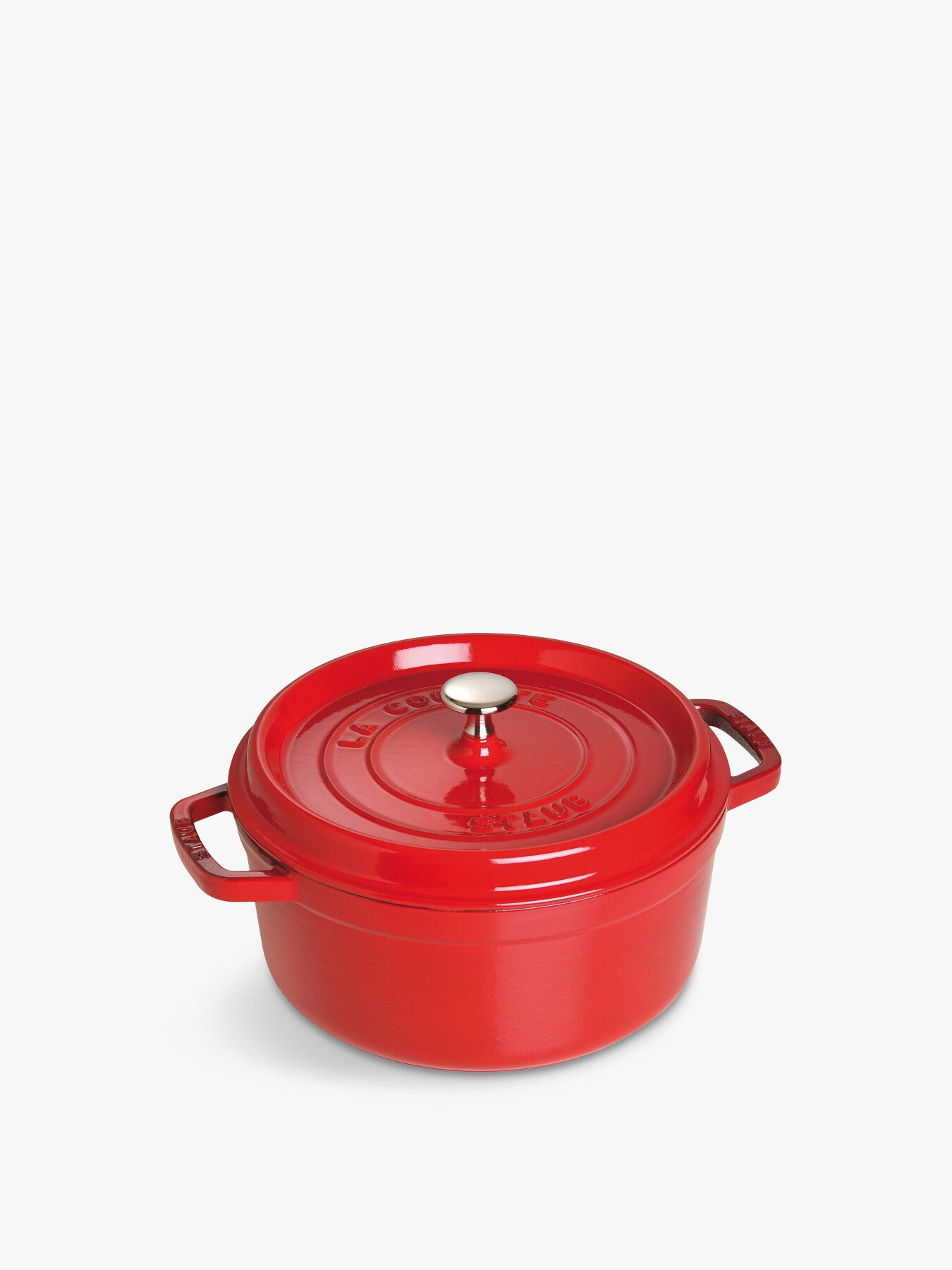 Round Cast Iron Cocotte 26cm Cherry
