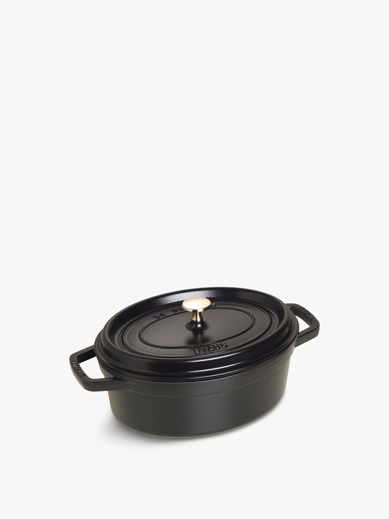 Cast Iron Oval Cocotte 27cm Black