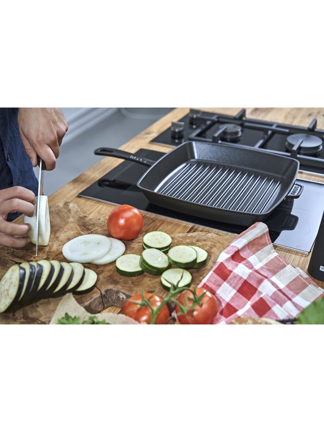 Square Cast Iron American Grill Black