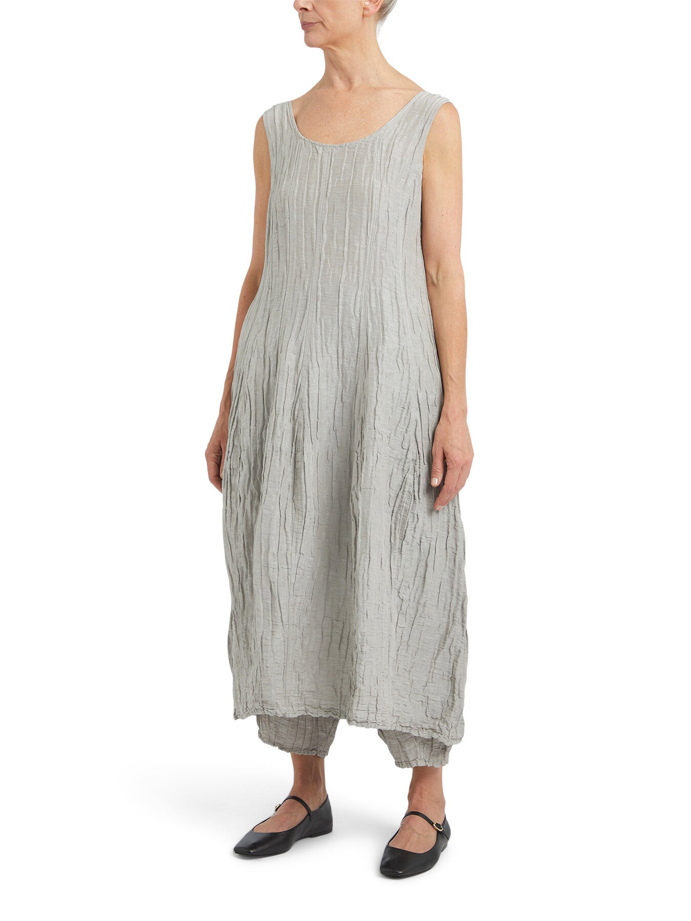 Silk Crinkle Sleeveless Dress