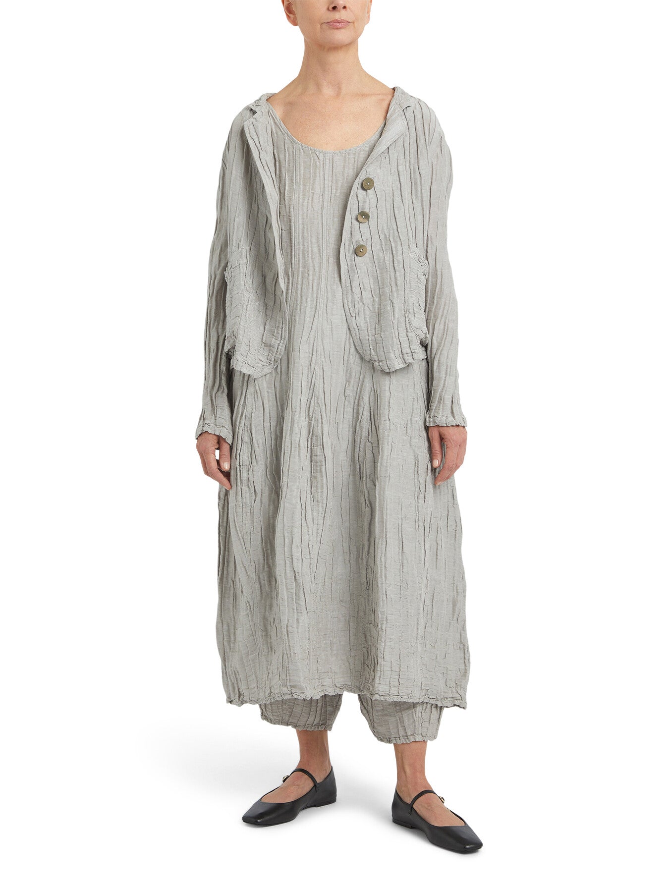 Silk Crinkle Sleeveless Dress