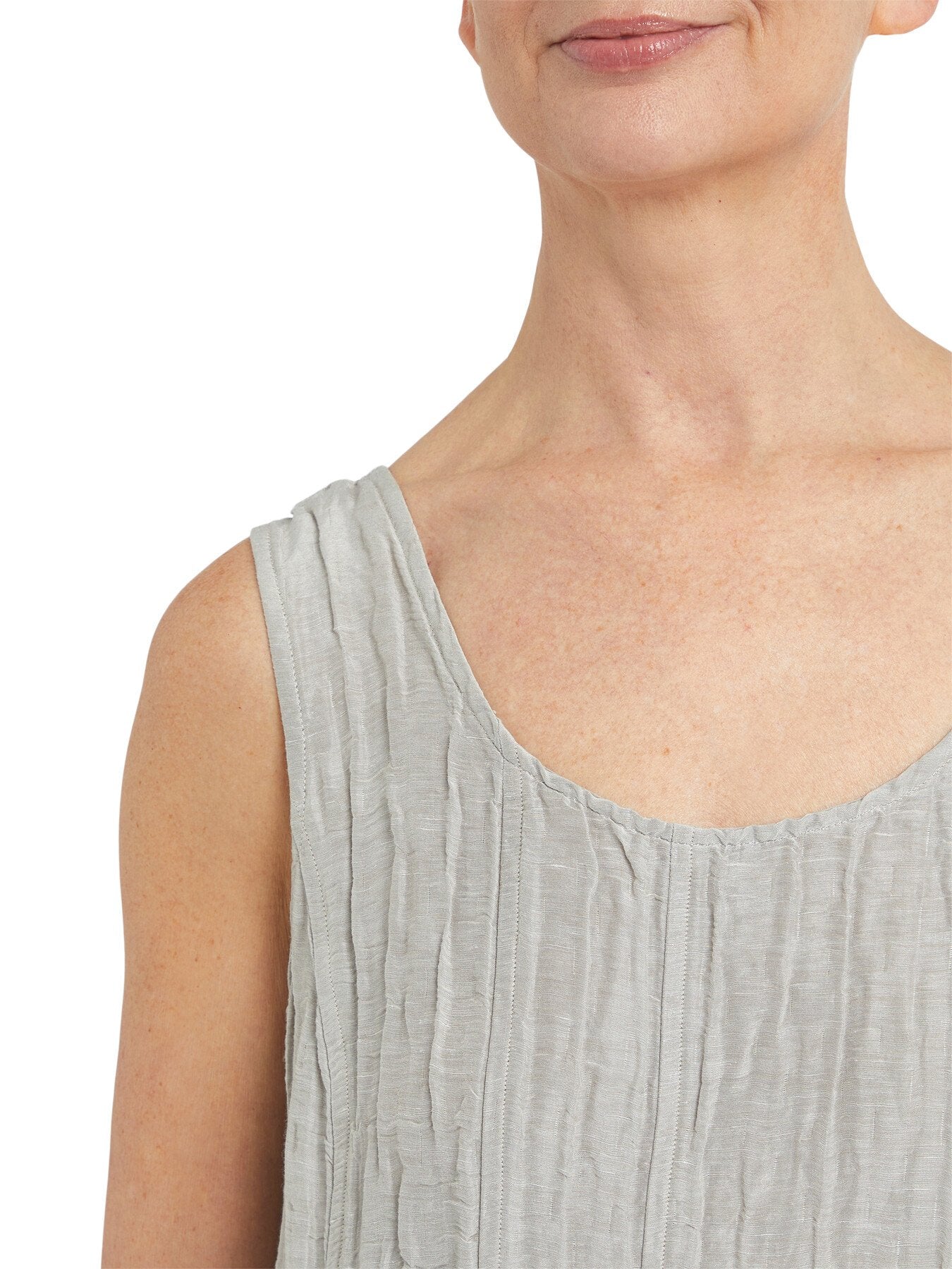 Silk Crinkle Sleeveless Dress