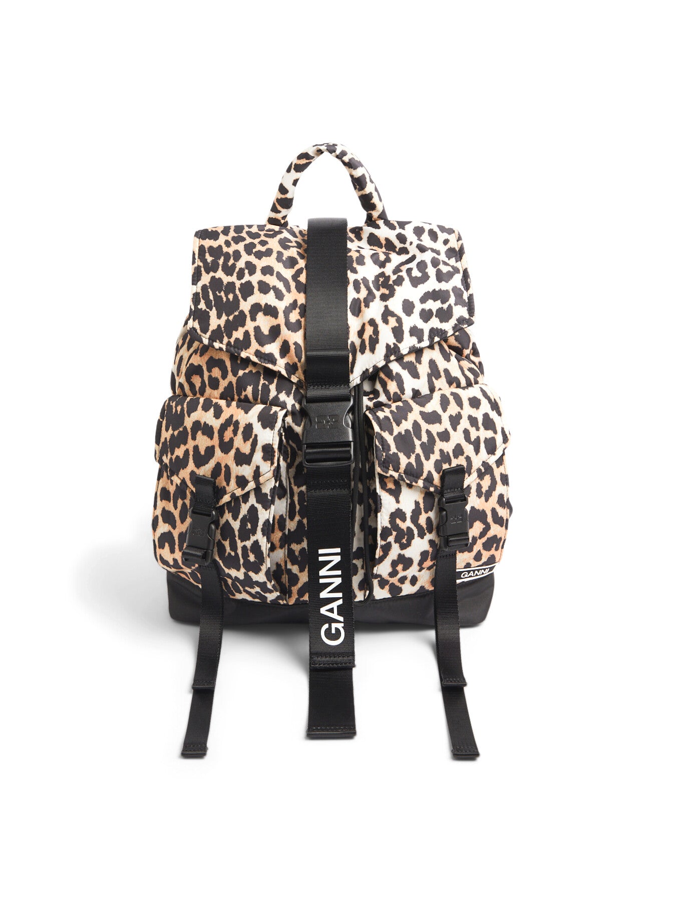 GANNI　Recycled Tech Backpack 　レオパード 美品 GANNI Women's Recycled Tech Backpack in Leopard GANNI