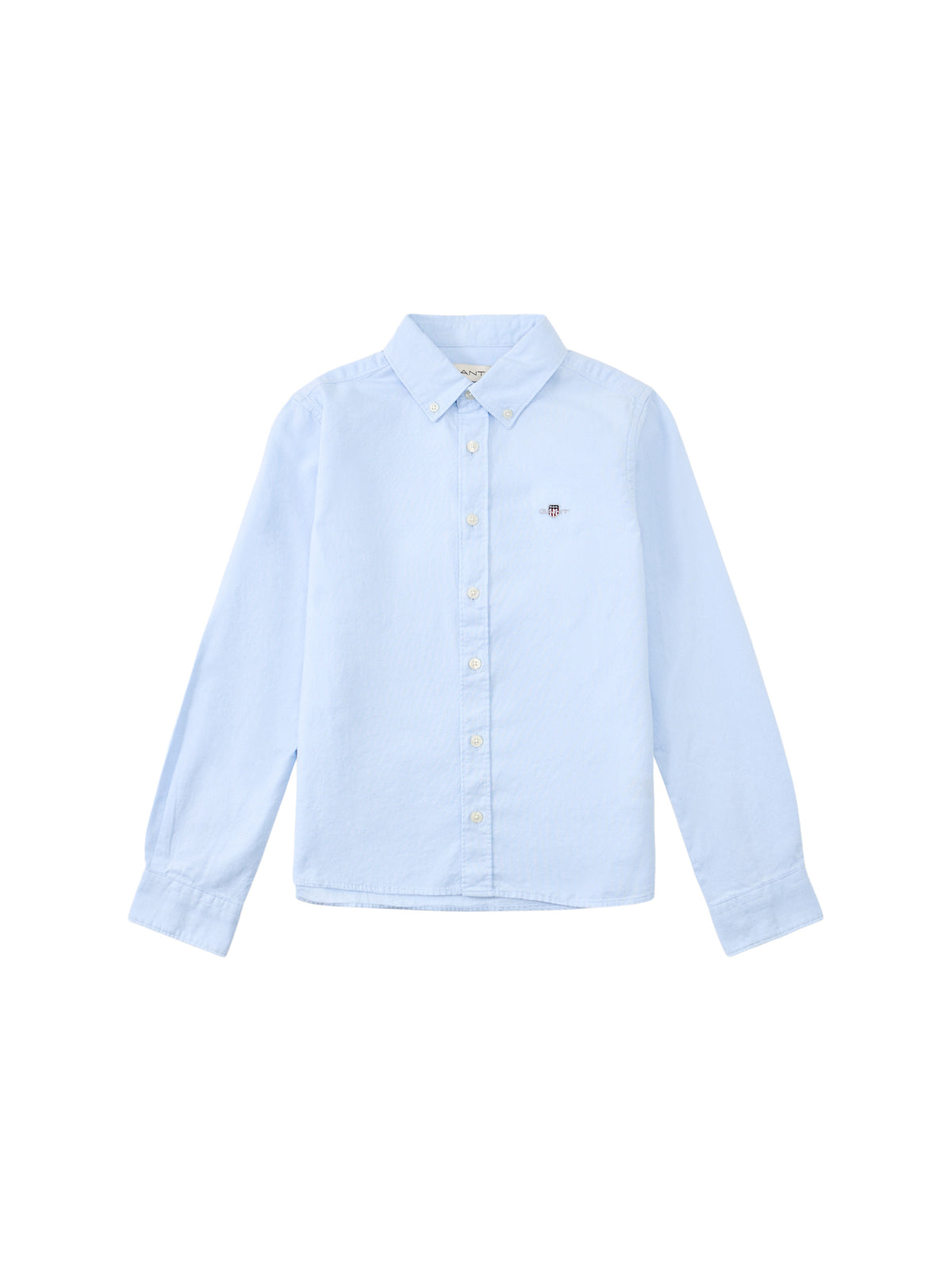 Organic Cotton Shield Oxford Shirt - Capri Blue