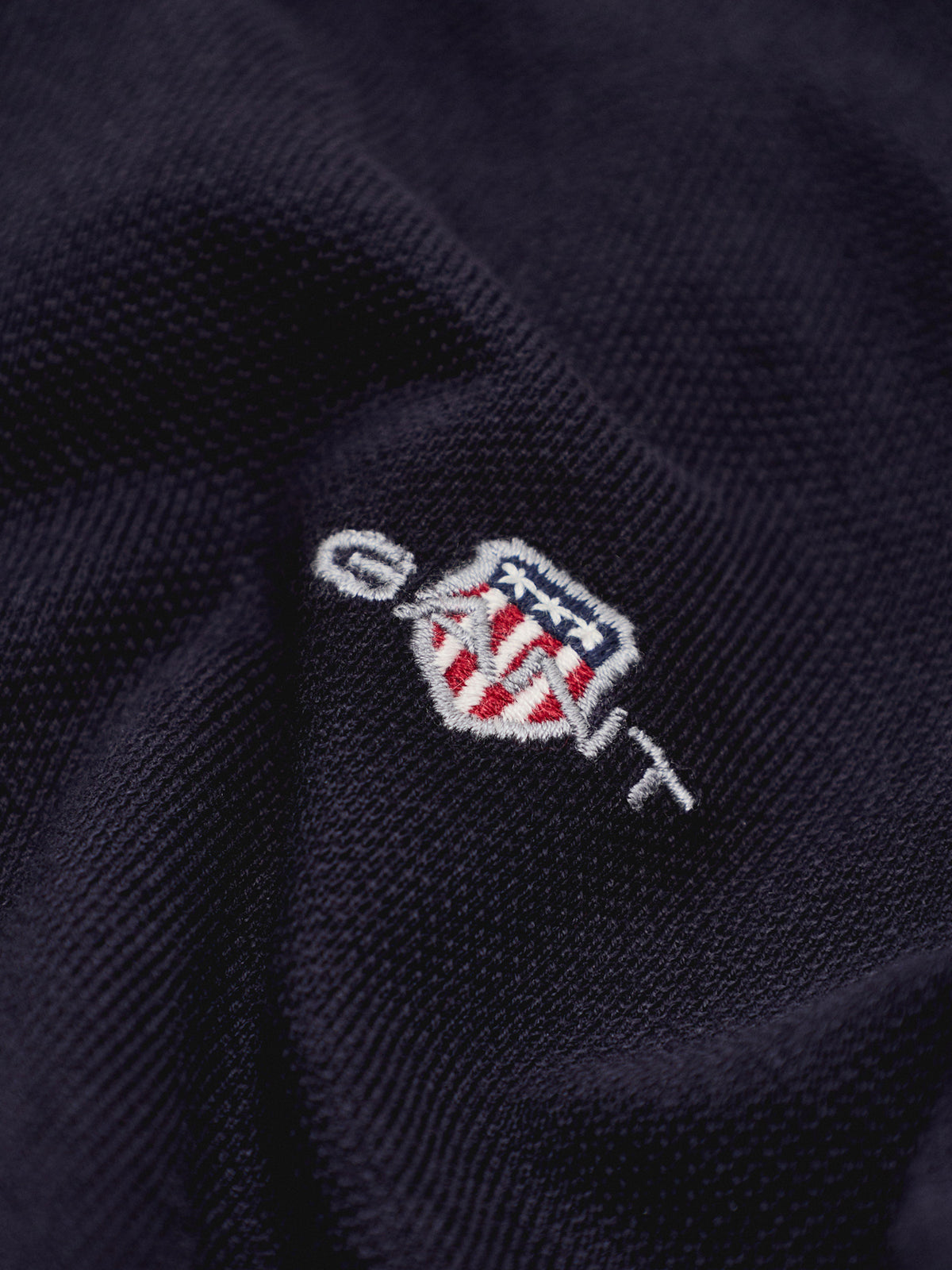 Shield Short-Sleeved Piqué Polo Shirt - Evening Blue