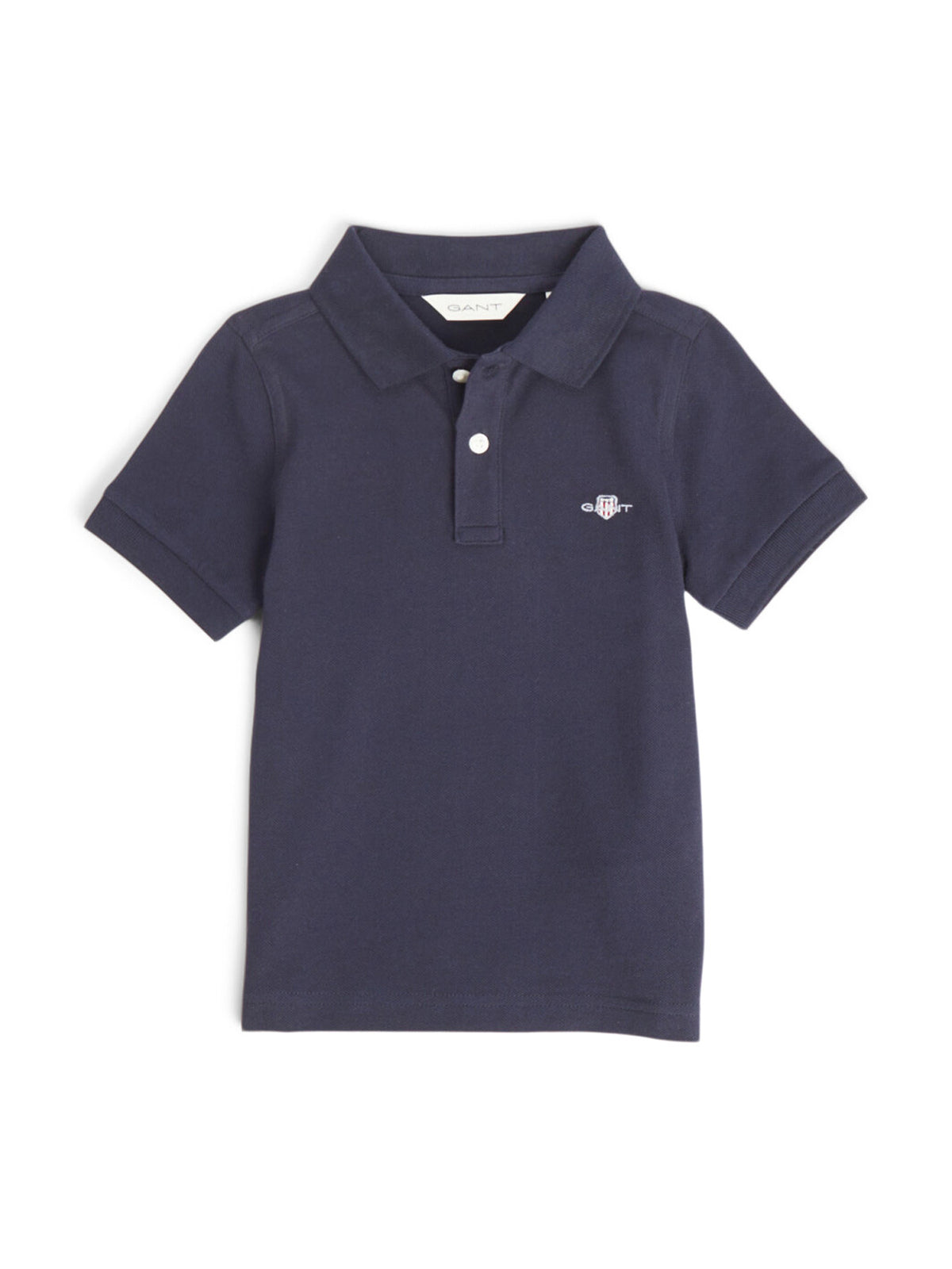Shield Short-Sleeved Piqué Polo Shirt - Evening Blue