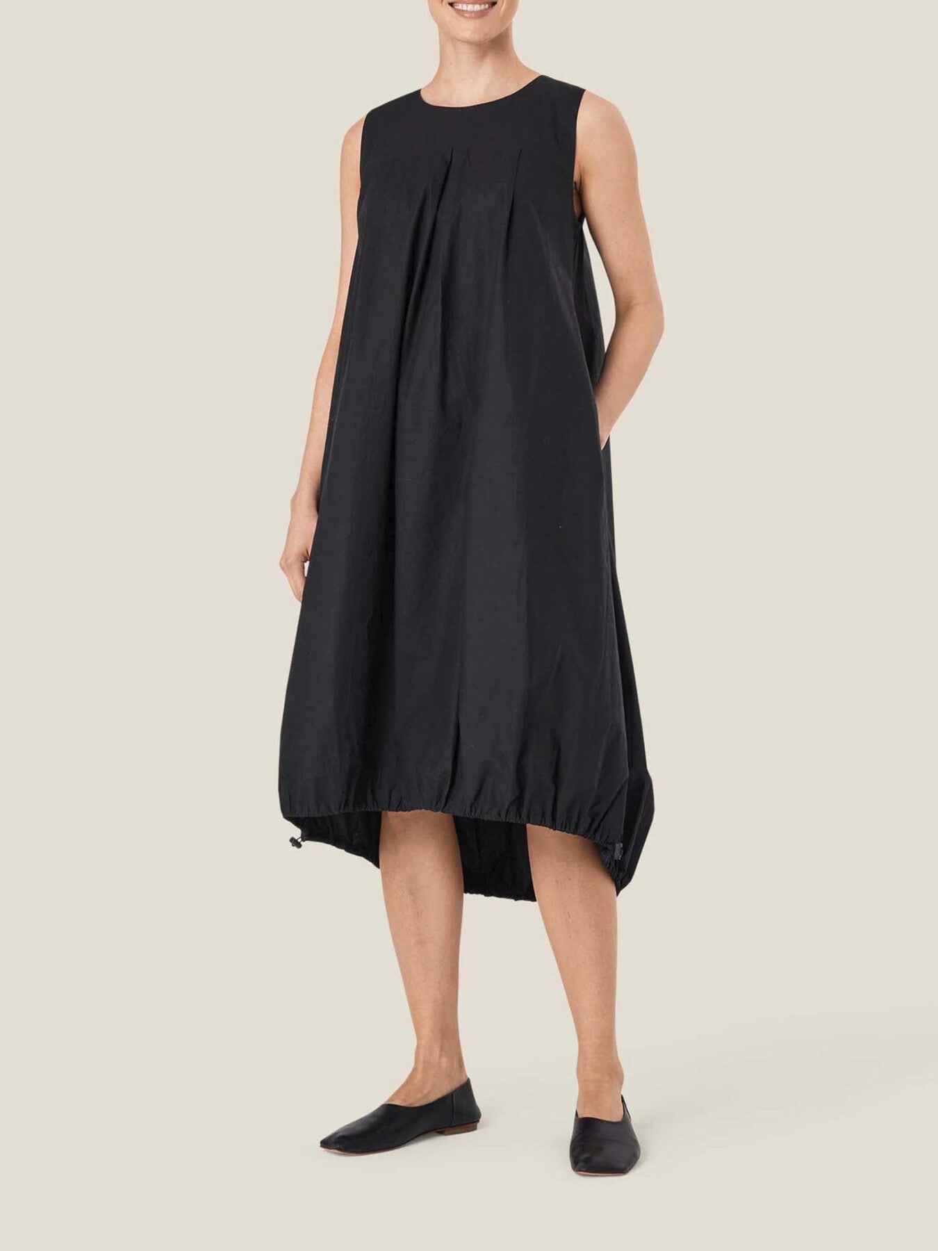 Otoba Poplin Bubble Hem Dress