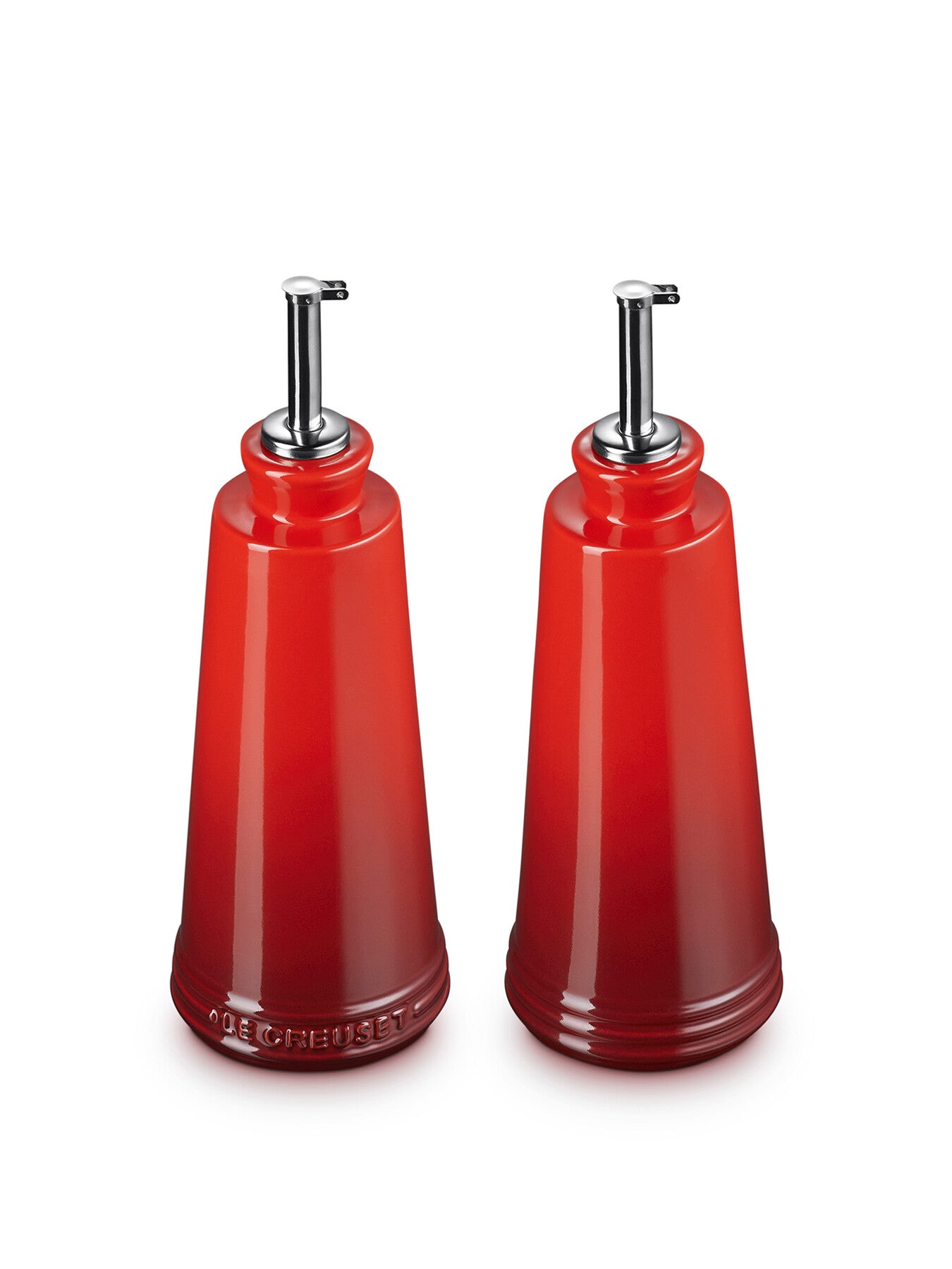 Stoneware Signature Oil & Vinegar Set Cerise