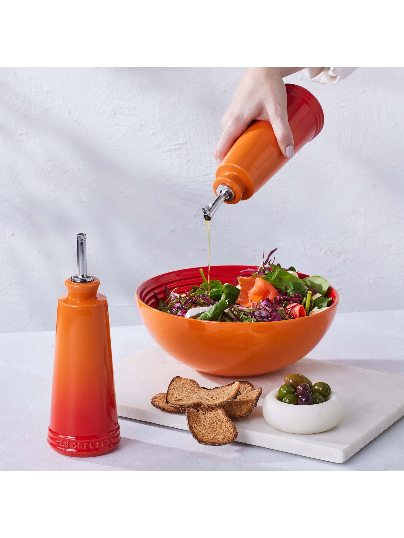Stoneware Signature Oil & Vinegar Set Volcanic