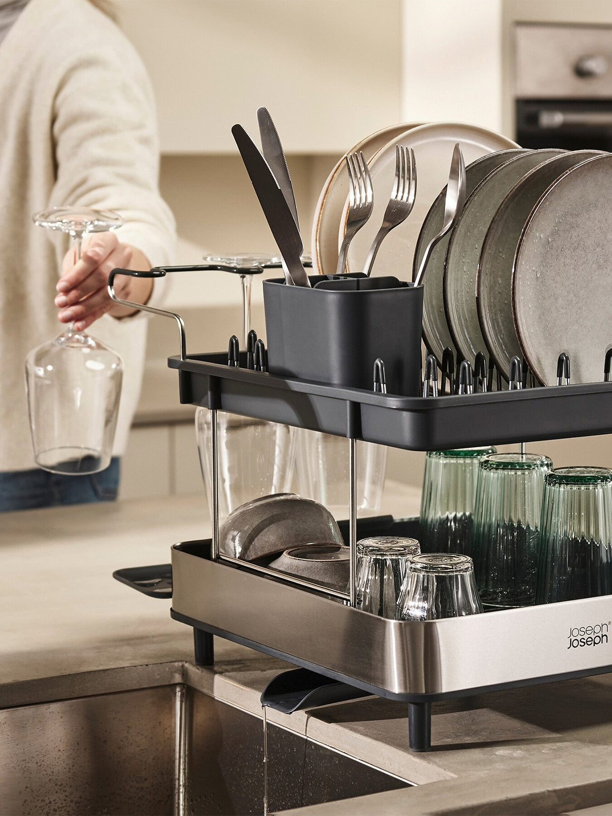 Excel Steel 2 Tier Dish Rack