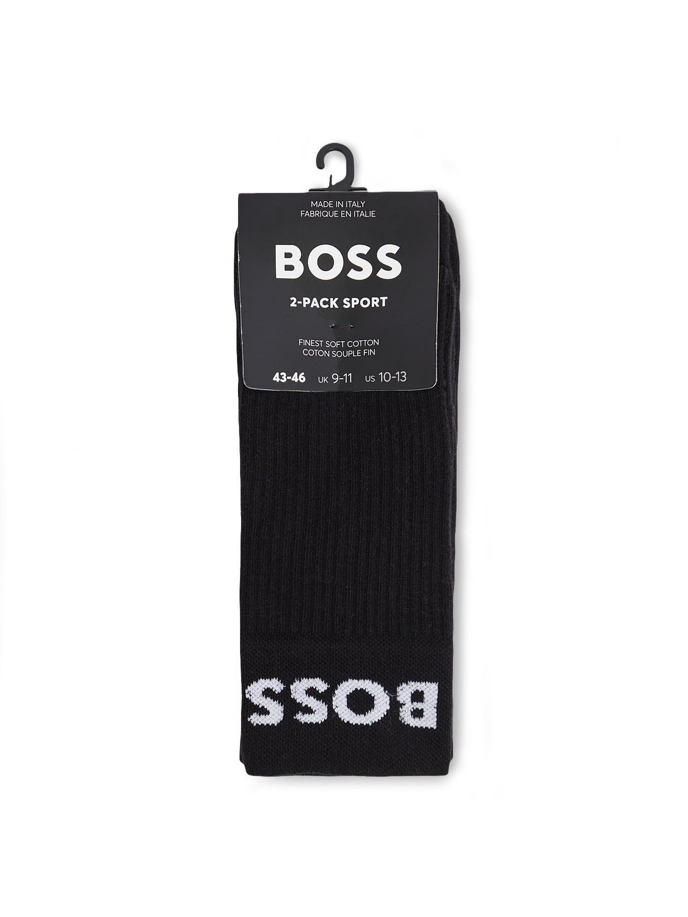Sport Logo Socks 2 Pack Black