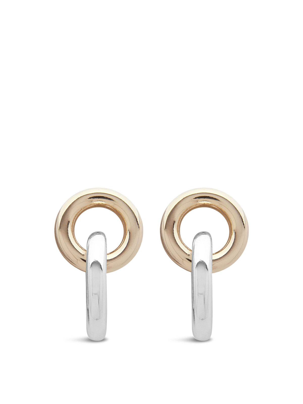 Lauren Ralph Lauren Two Tone Circle Link Drop Earrings