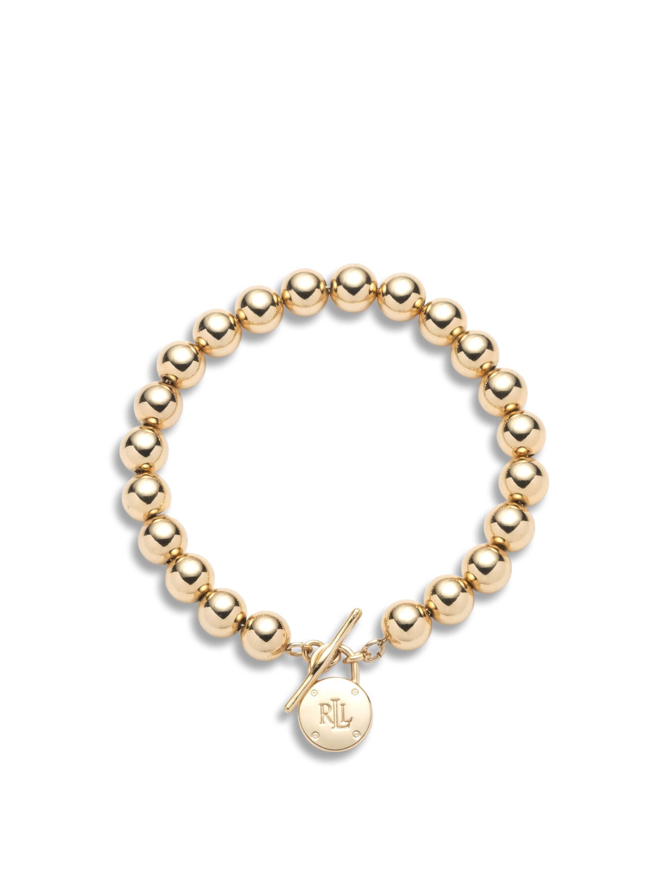 Lauren Ralph Lauren Gold Beaded Chain Bracelet with Padlock – Fenwick