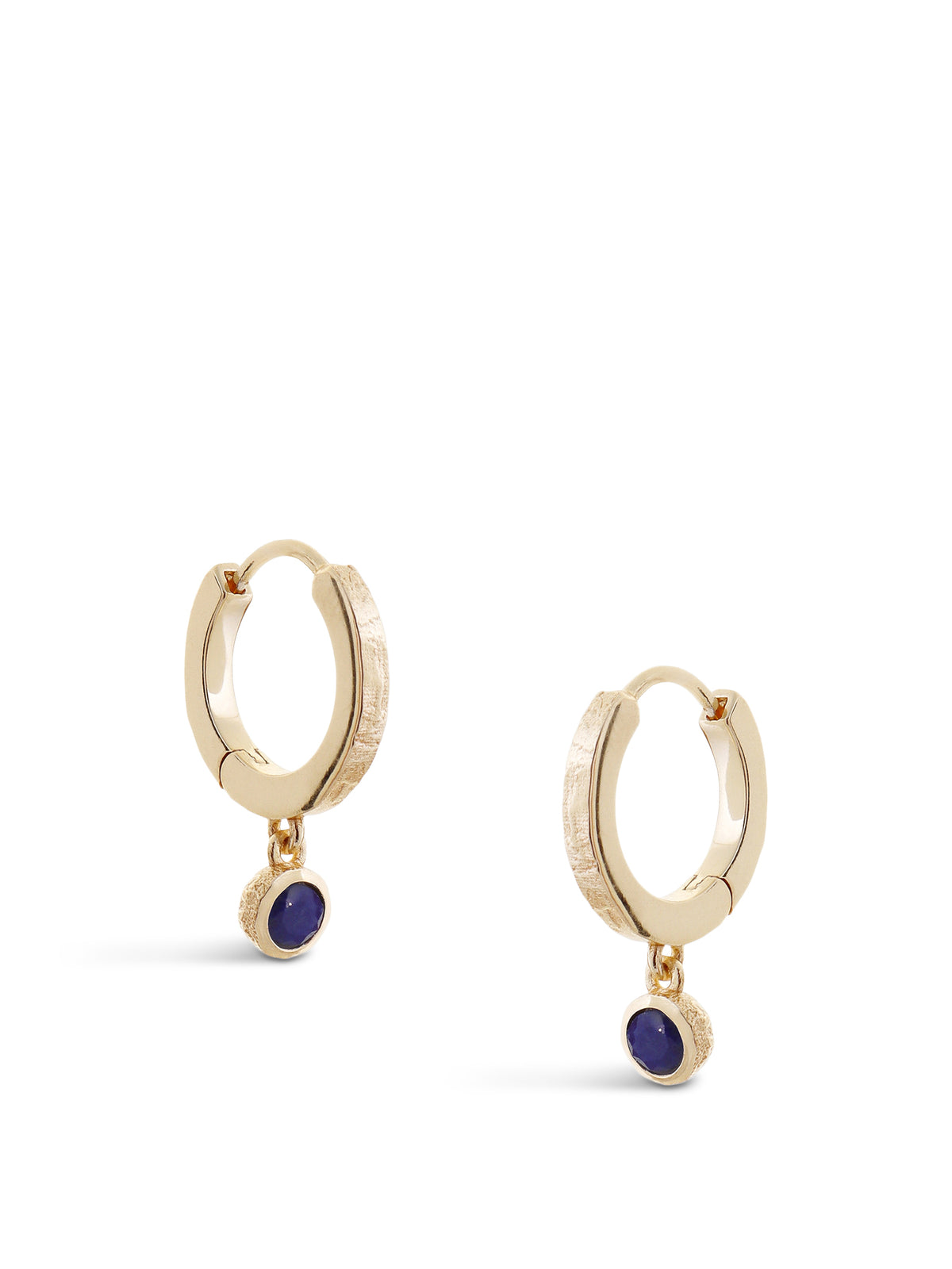Lapis Hoop Earrings September