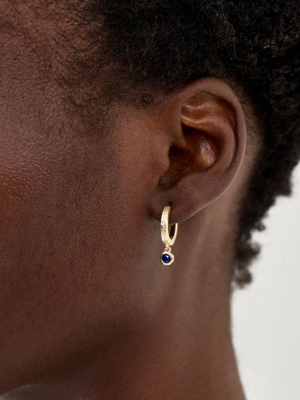 Lapis Hoop Earrings September