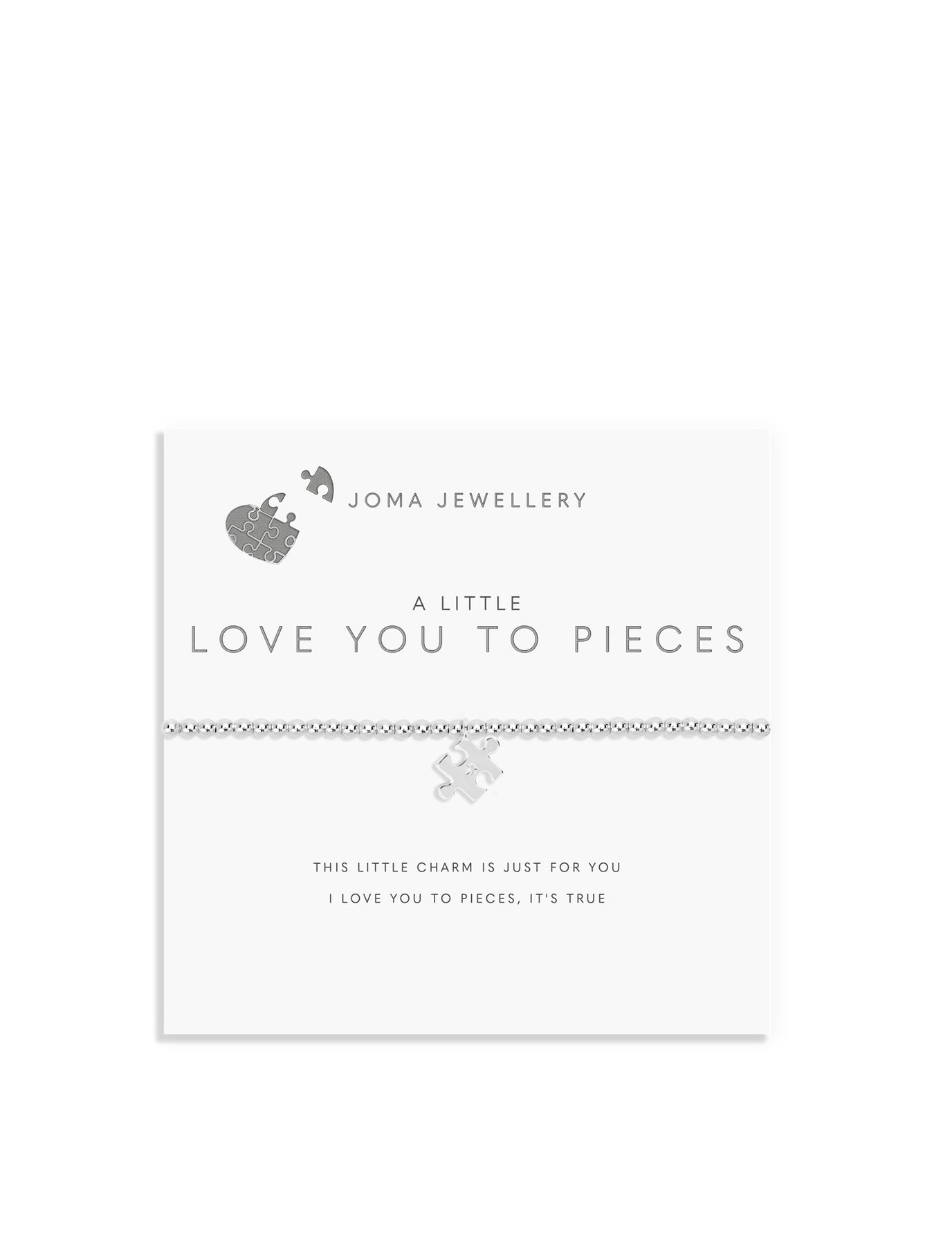 A Little Love You To Pieces Charm Bracelet Silver