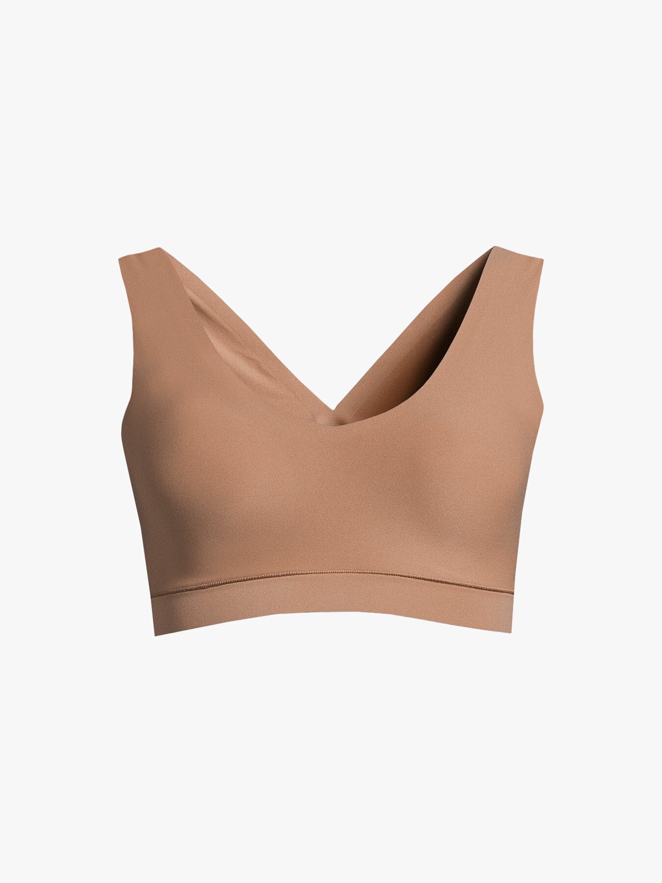 Soft Stretch V Neck Padded Crop Top