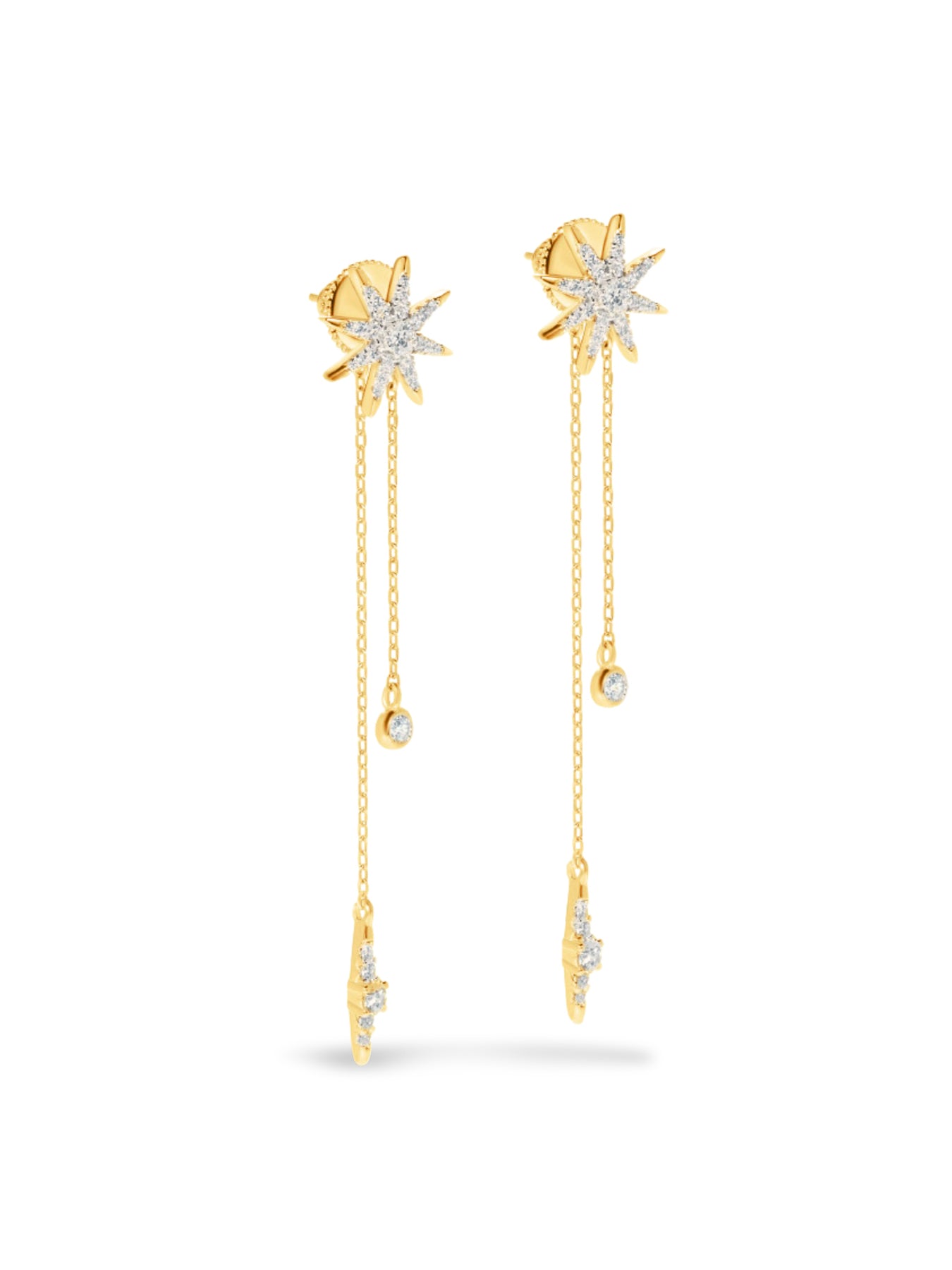 Nova Long Earrings Gold