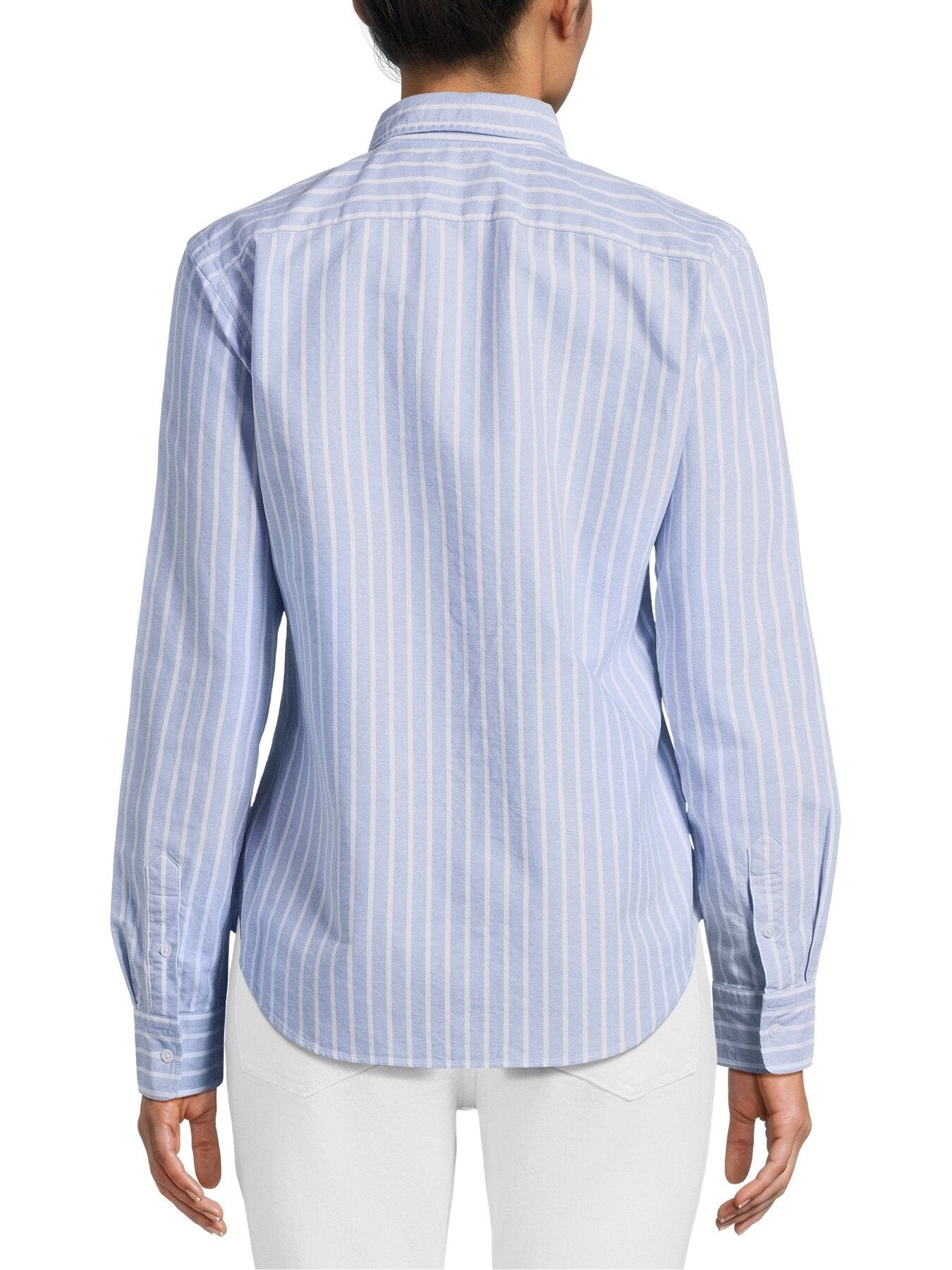 Long Sleeve Cotton Shirt Blue