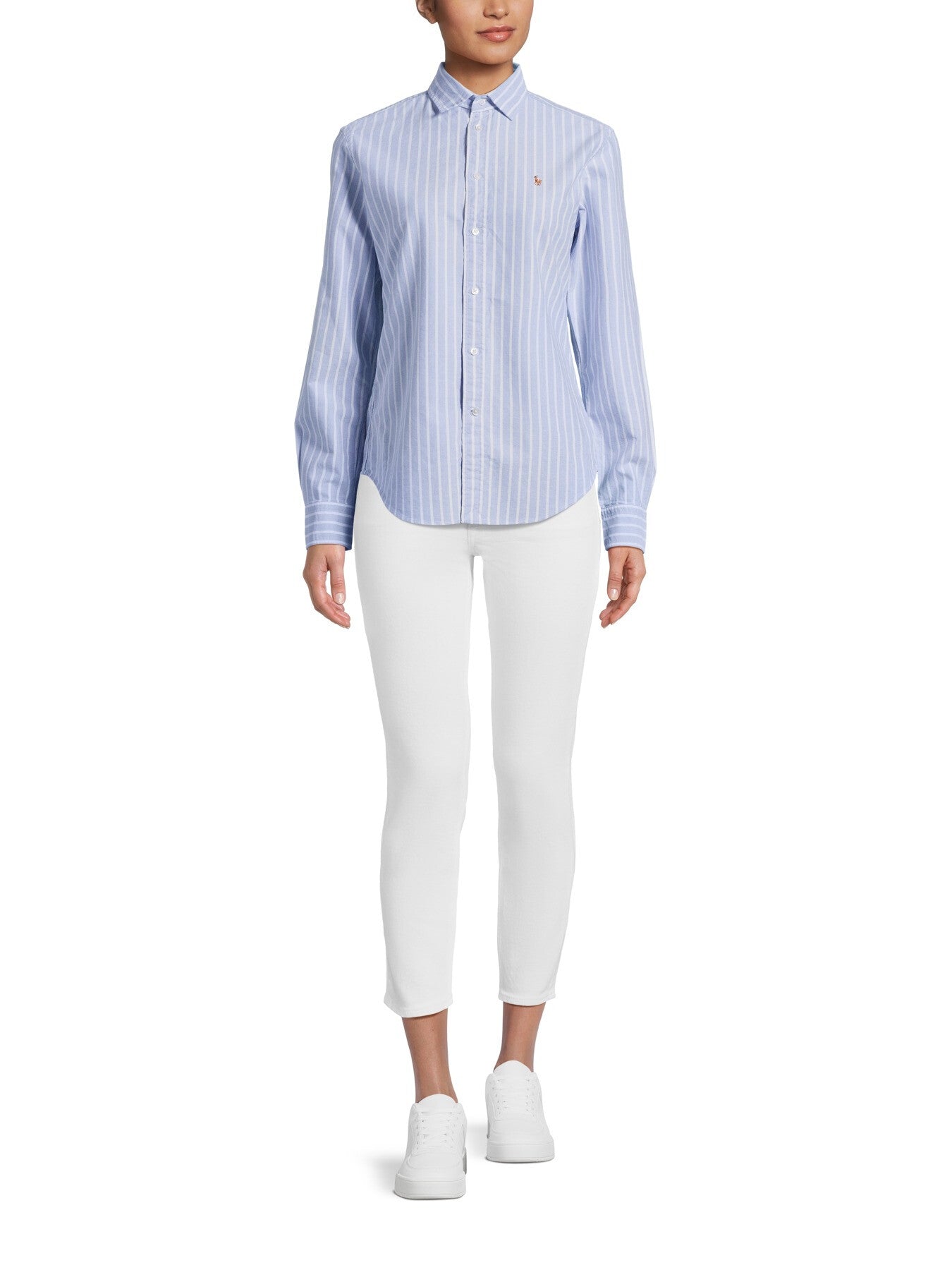 Long Sleeve Cotton Shirt Blue