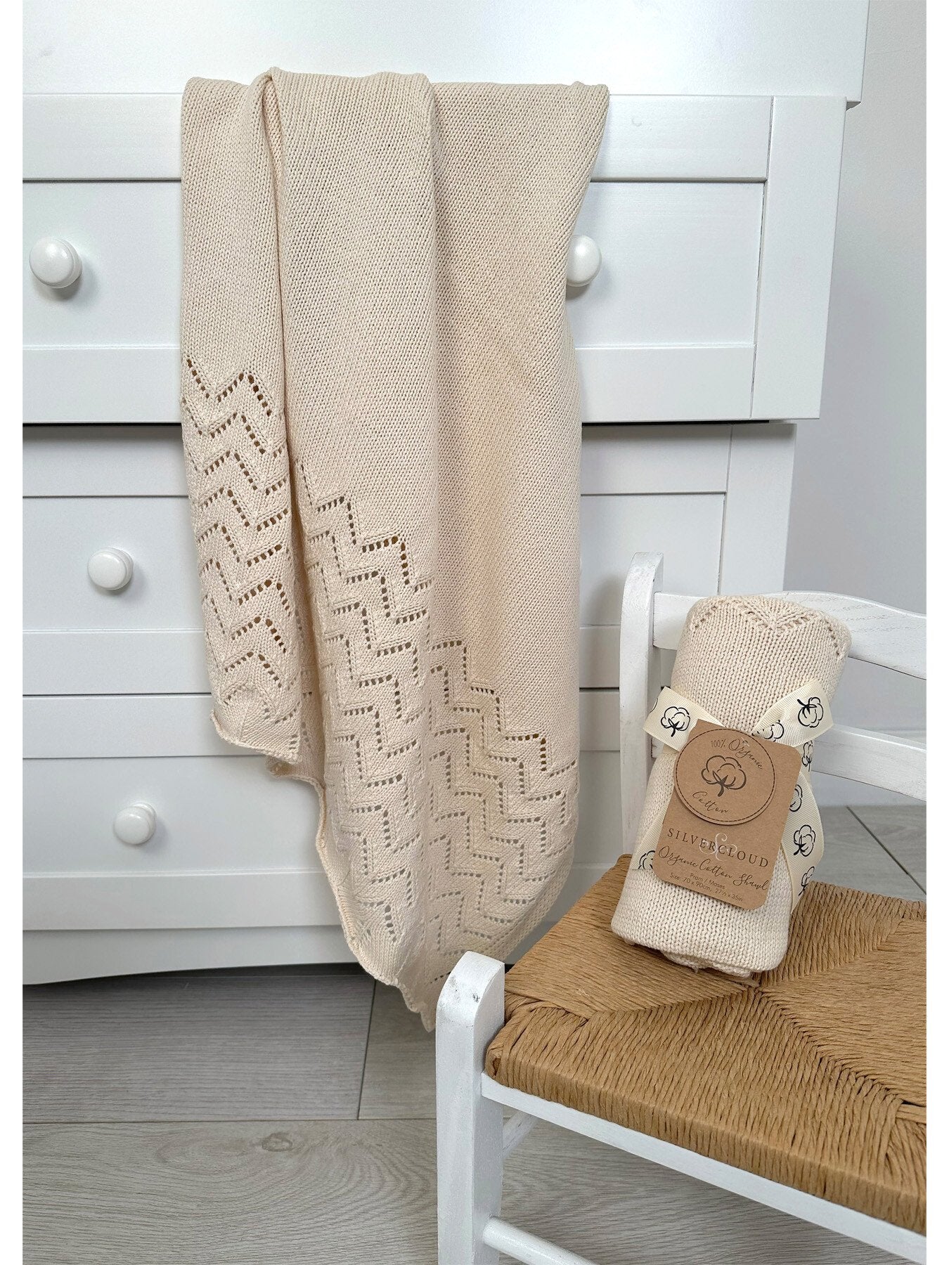 Organic Cream Shawl