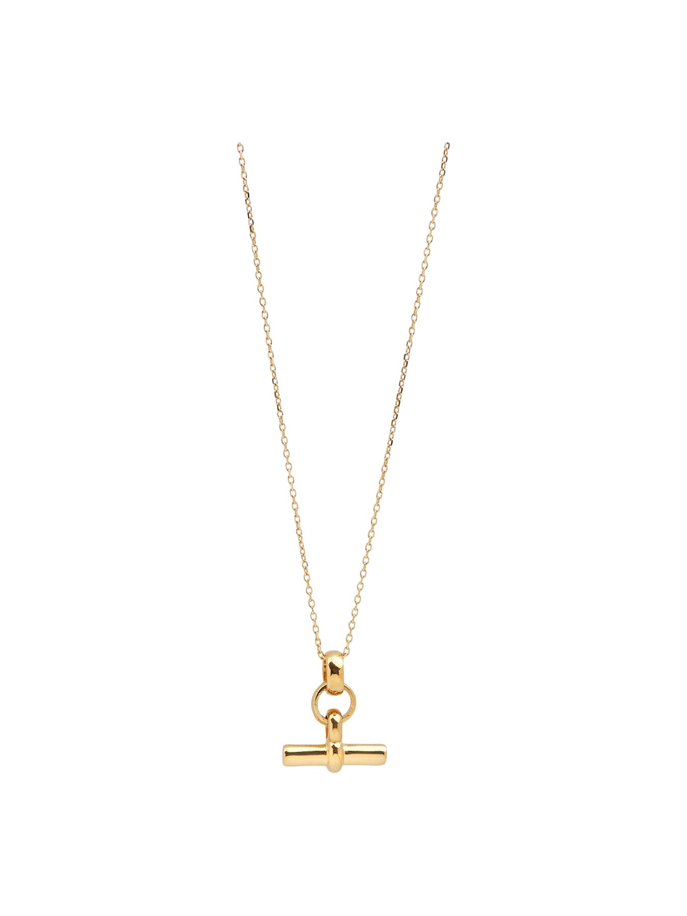 Mini Gold T-Bar On Trace Chain