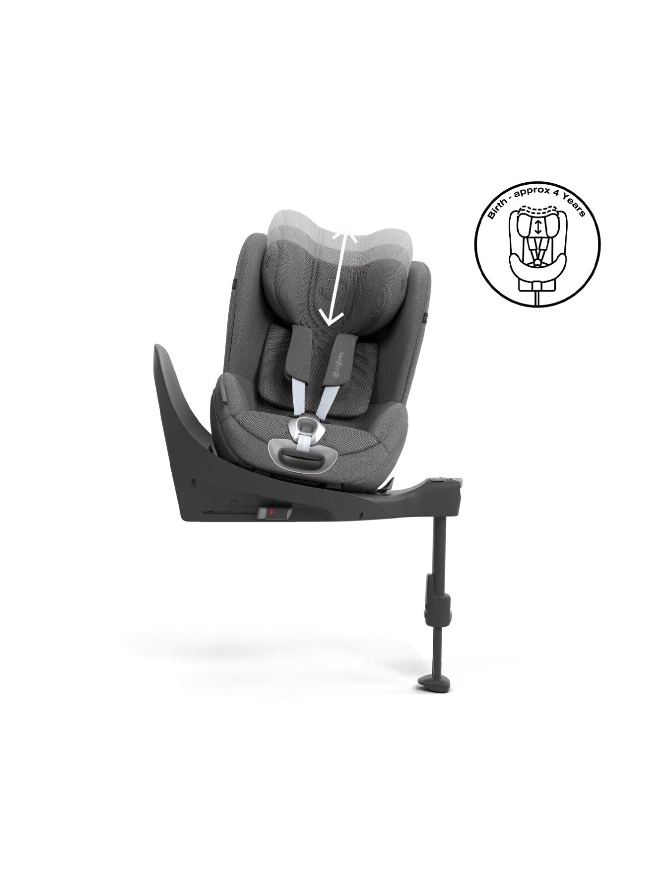 Cybex Sirona Gi i-Size Rotating Child Car Seat PLUS Fabric - Lava Grey