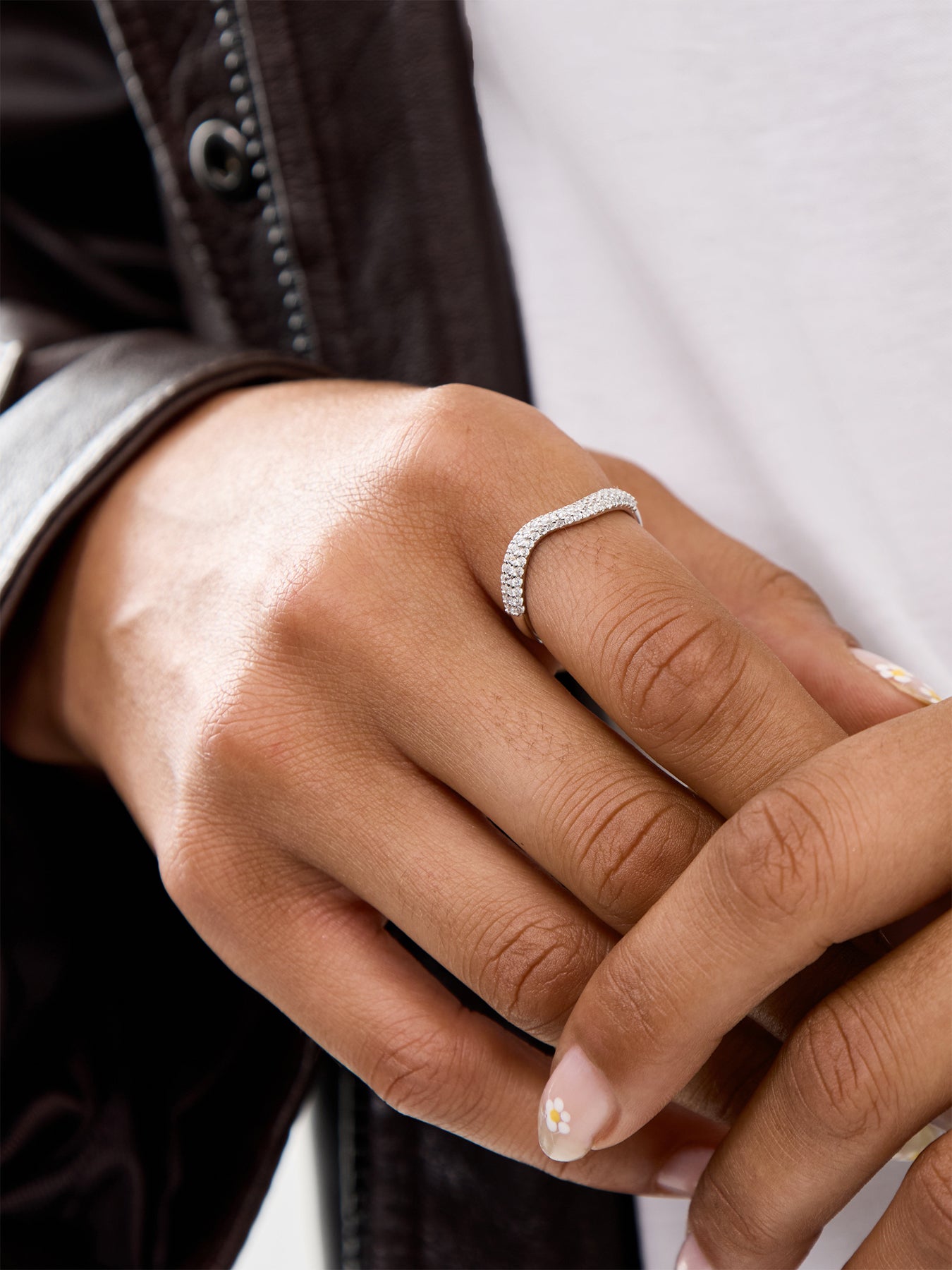 Wave Pave Ring