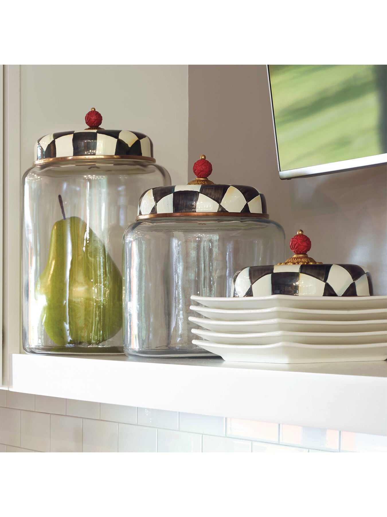 Courtly Check Storage Canister - Big