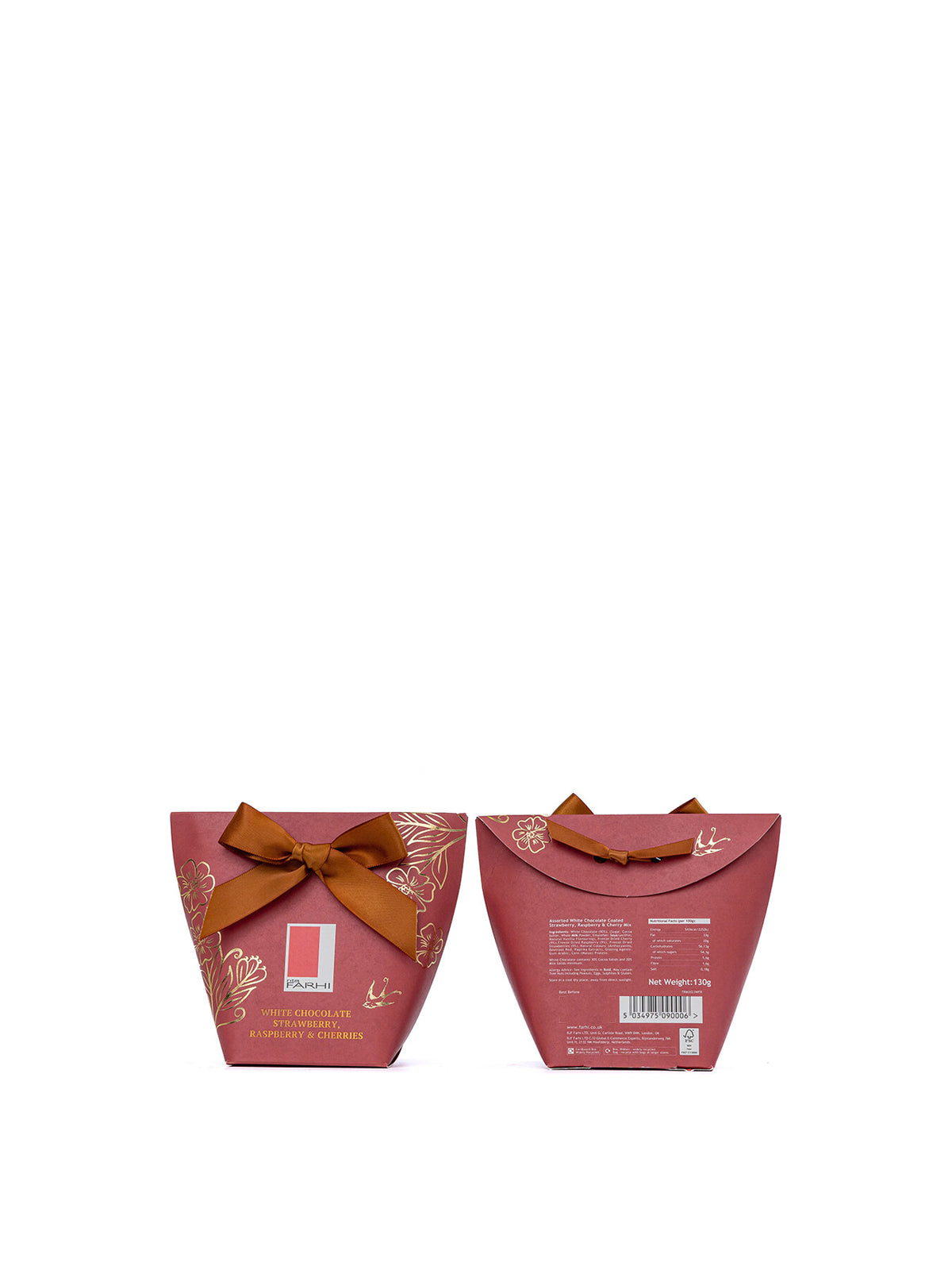 Assorted White Chocolate Strawberry Raspberry and Cherry 130g