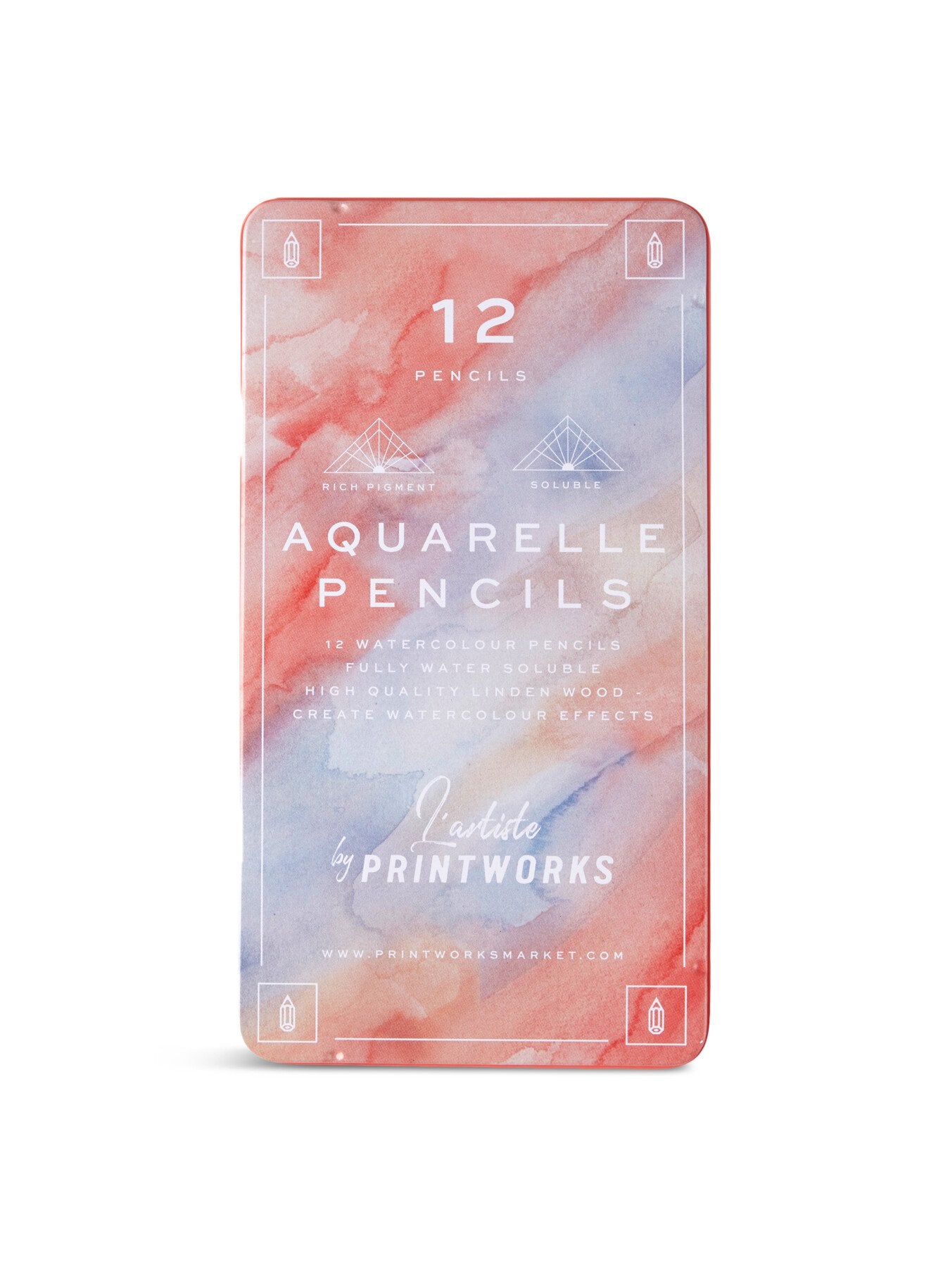 12 Colour pencils Aquarelle