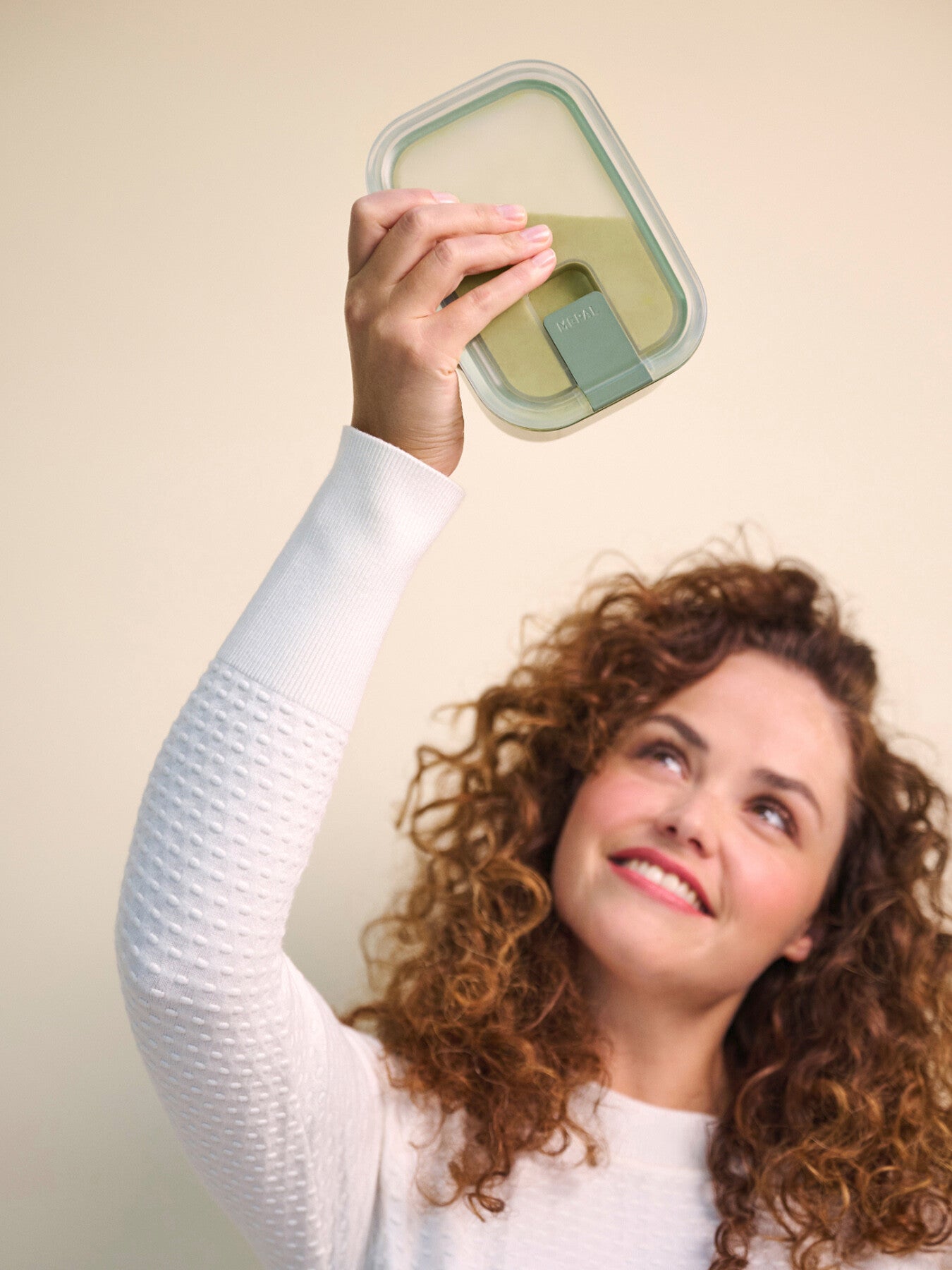 Easyclip glass food storage box 1000 ml - nordic sage