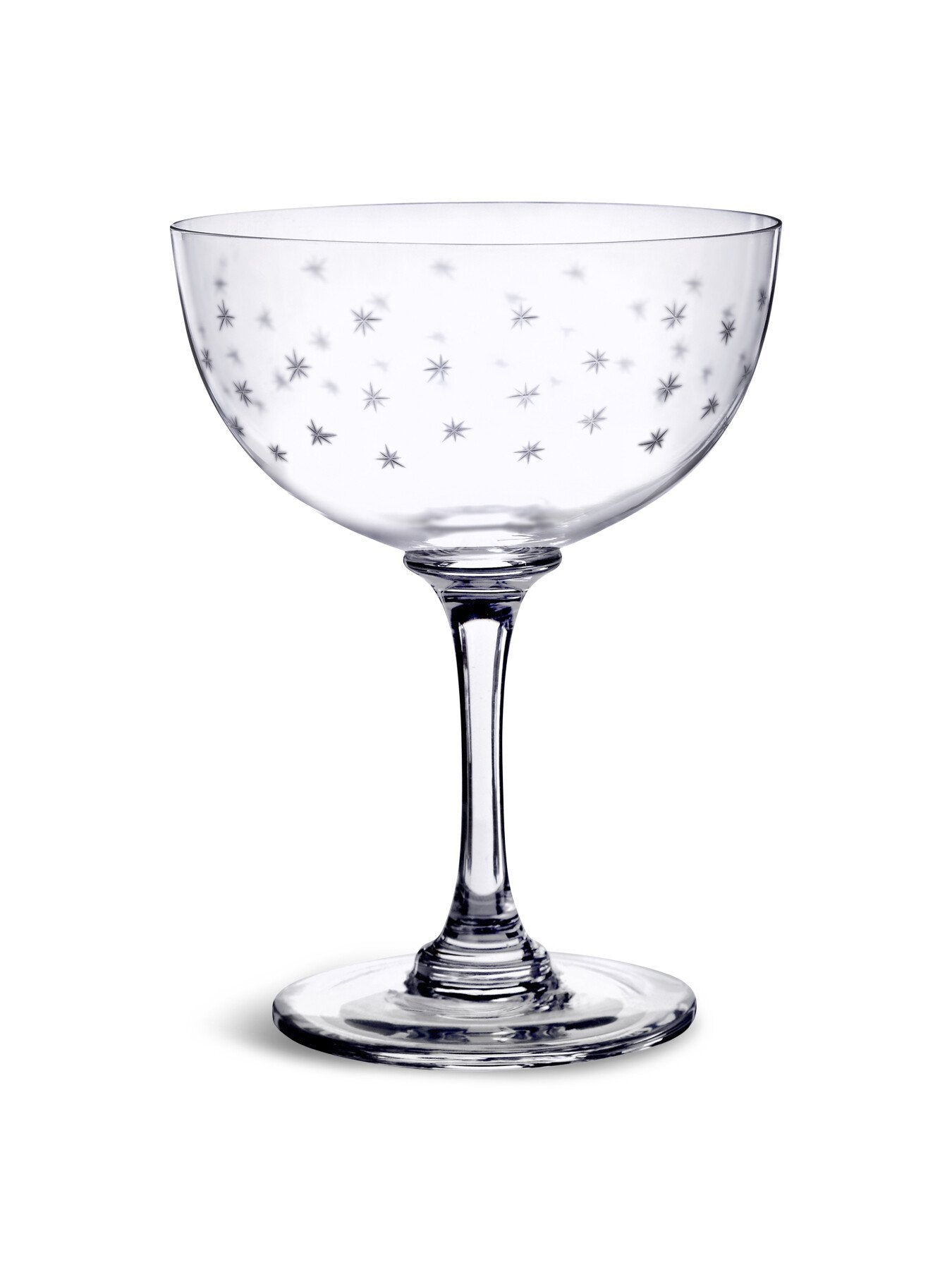 Crystal Champagne Saucers Stars Set of 6