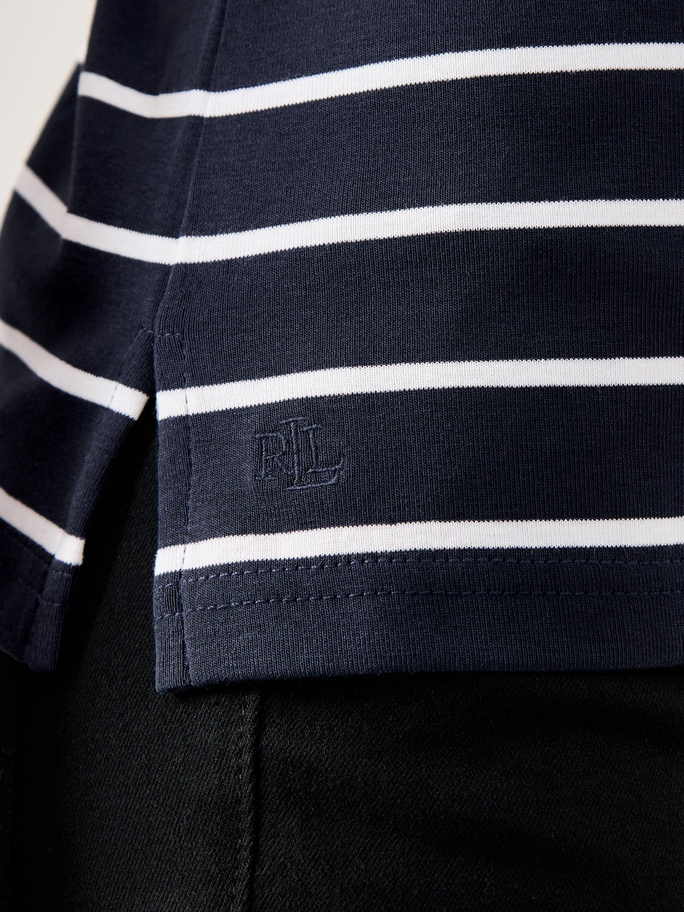 Judy Elbow Sleeve Top Lauren Navy White