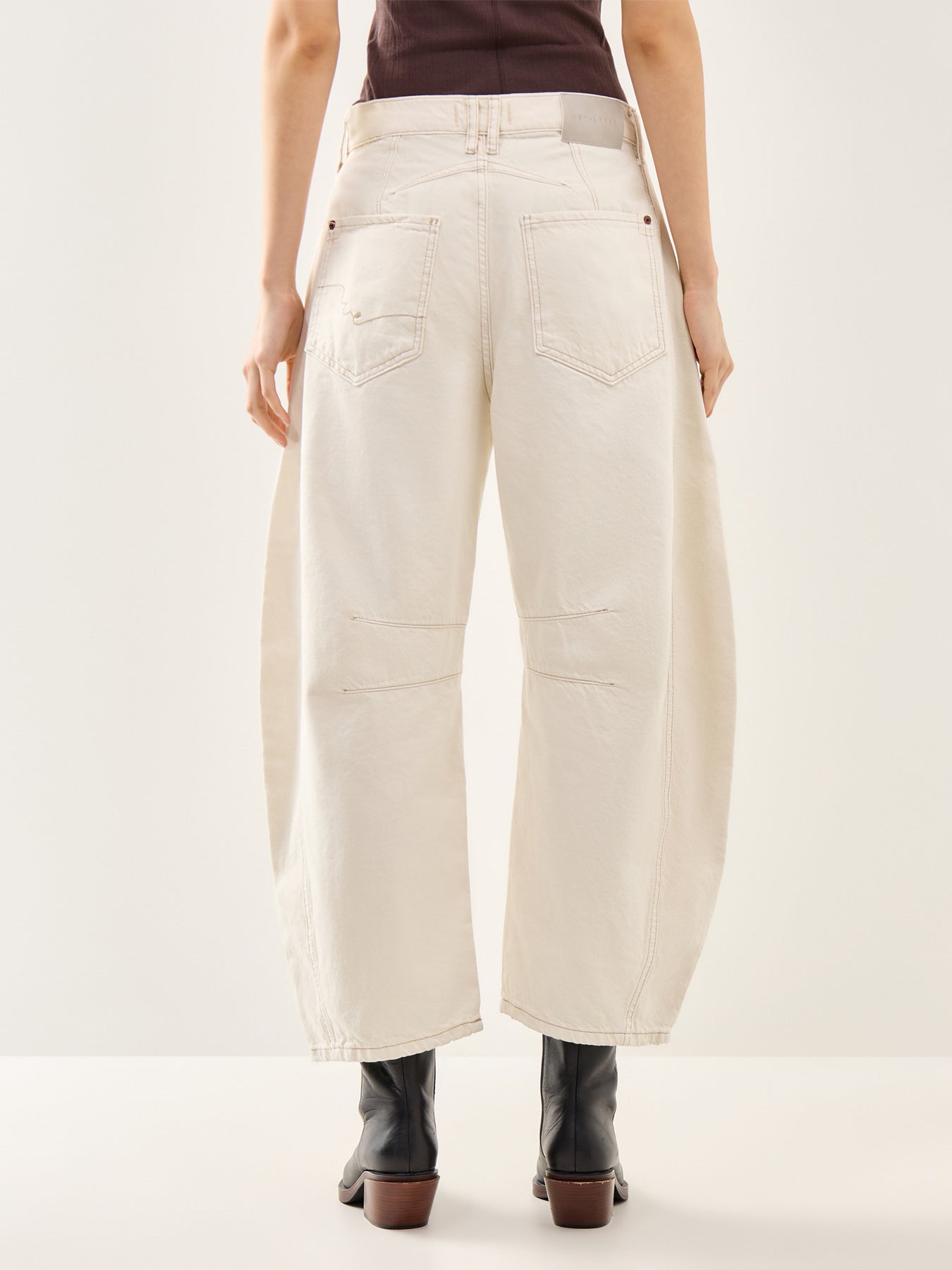 Good Luck Mid Rise Barrel Milk White