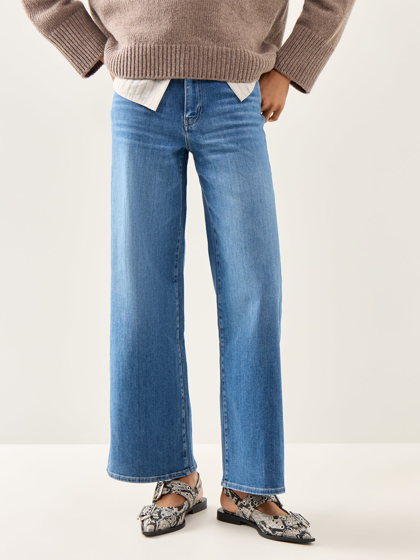 Le Slim Palazzo Jeans Drizzle