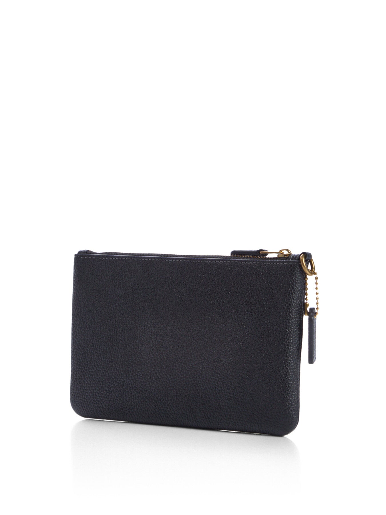 Small Leather Wristlet Black