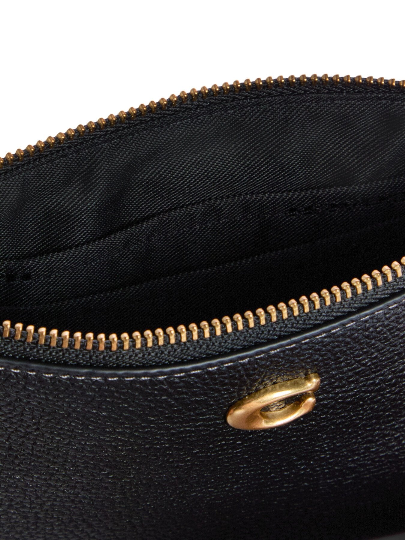 Small Leather Wristlet Black