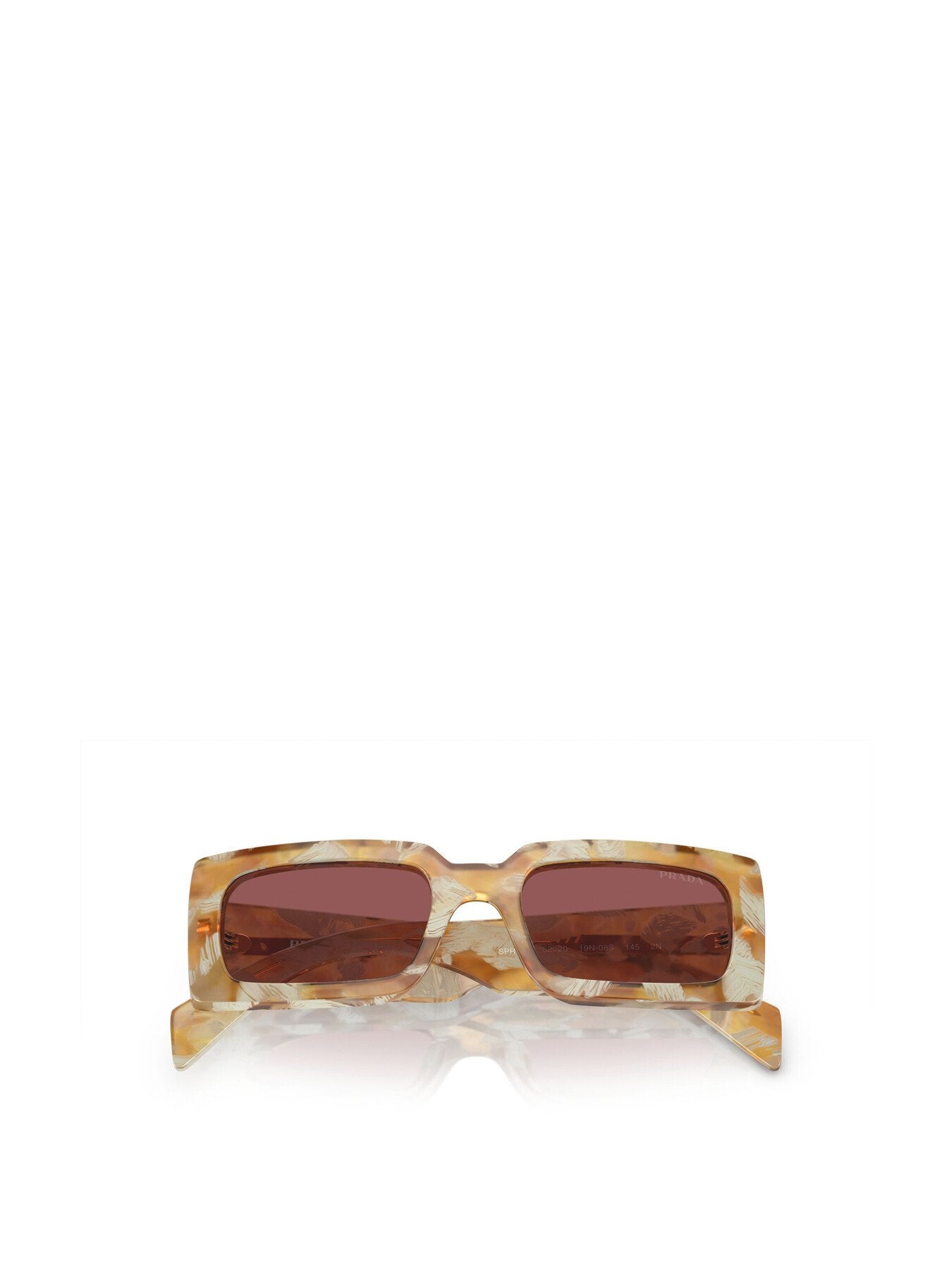 PR A07S Rectangular Slim Frame Acetate Sunglasses
