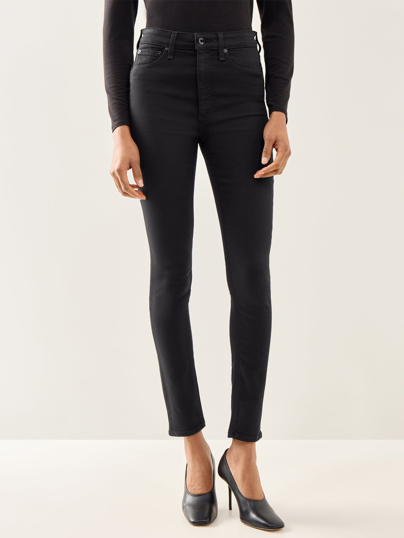 Nina High Rise Skinny Jeans Black