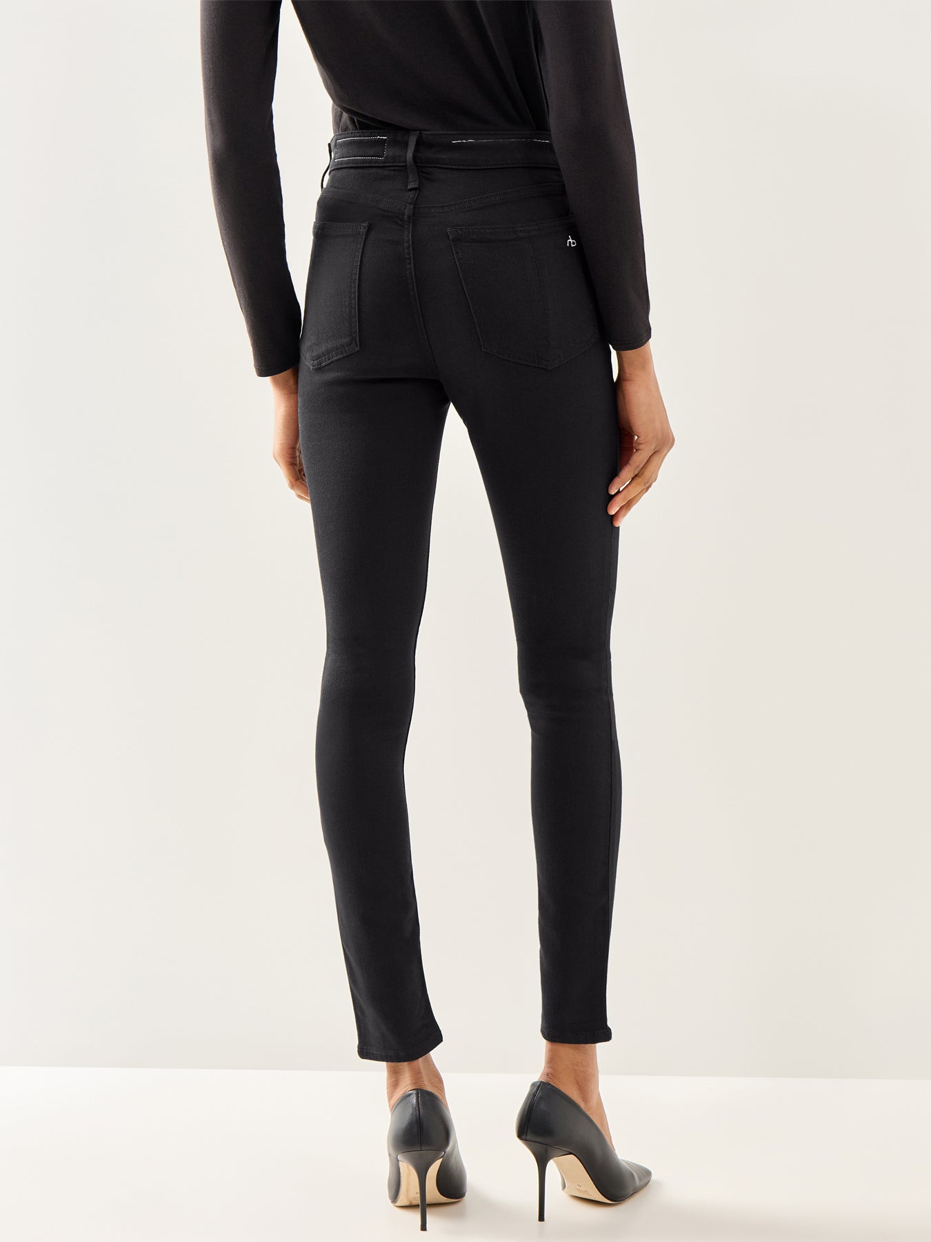 Nina High Rise Skinny Jeans Black
